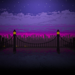 250x250 Resolution Pixel Art Bridge Night 250x250 Resolution Wallpaper ...