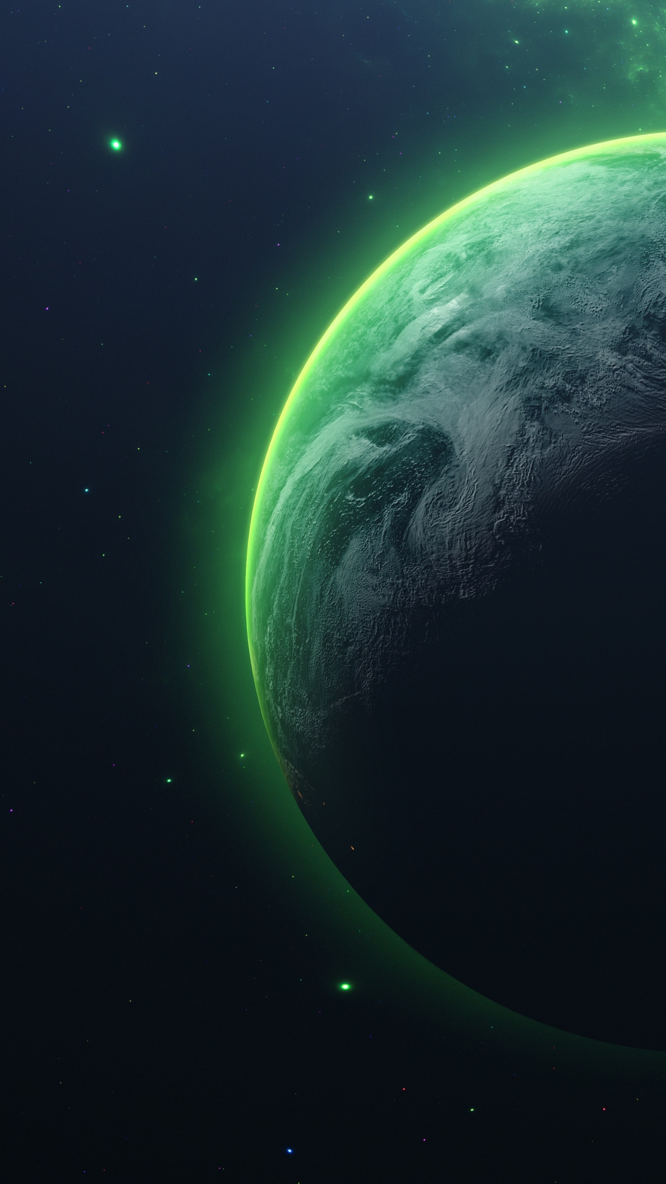 2160x3840 Planet 4k Green Glow Sony Xperia X,XZ,Z5 Premium Wallpaper, HD  Artist 4K Wallpapers, Images, Photos and Background - Wallpapers Den