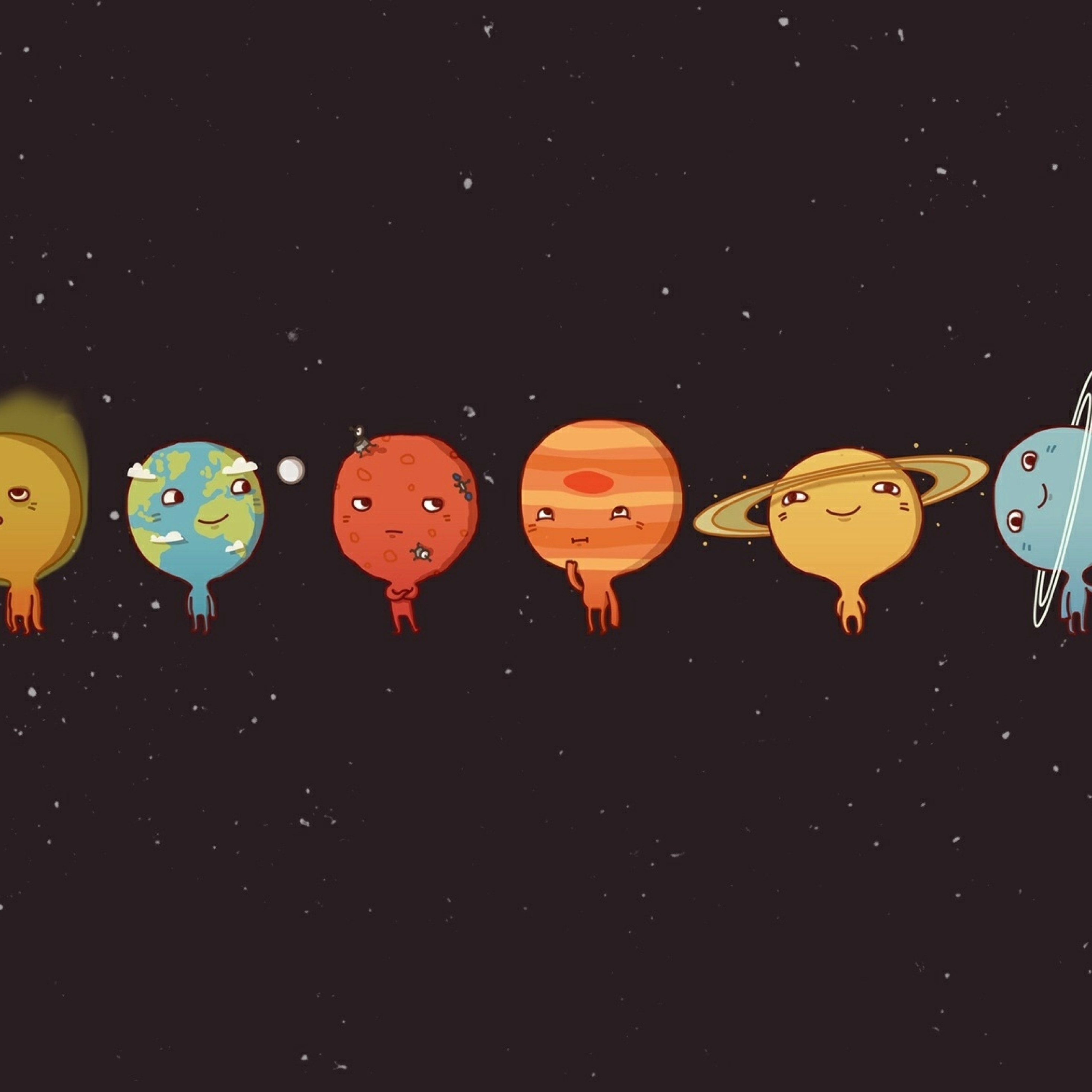 Планеты солнечной системы мультяшные