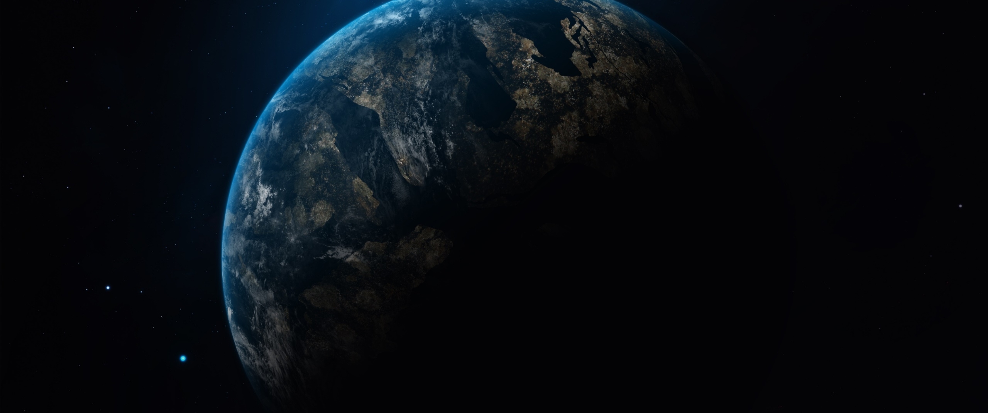 3440x1440 Resolution Planet Earth in Dark Universe 3440x1440 Resolution ...