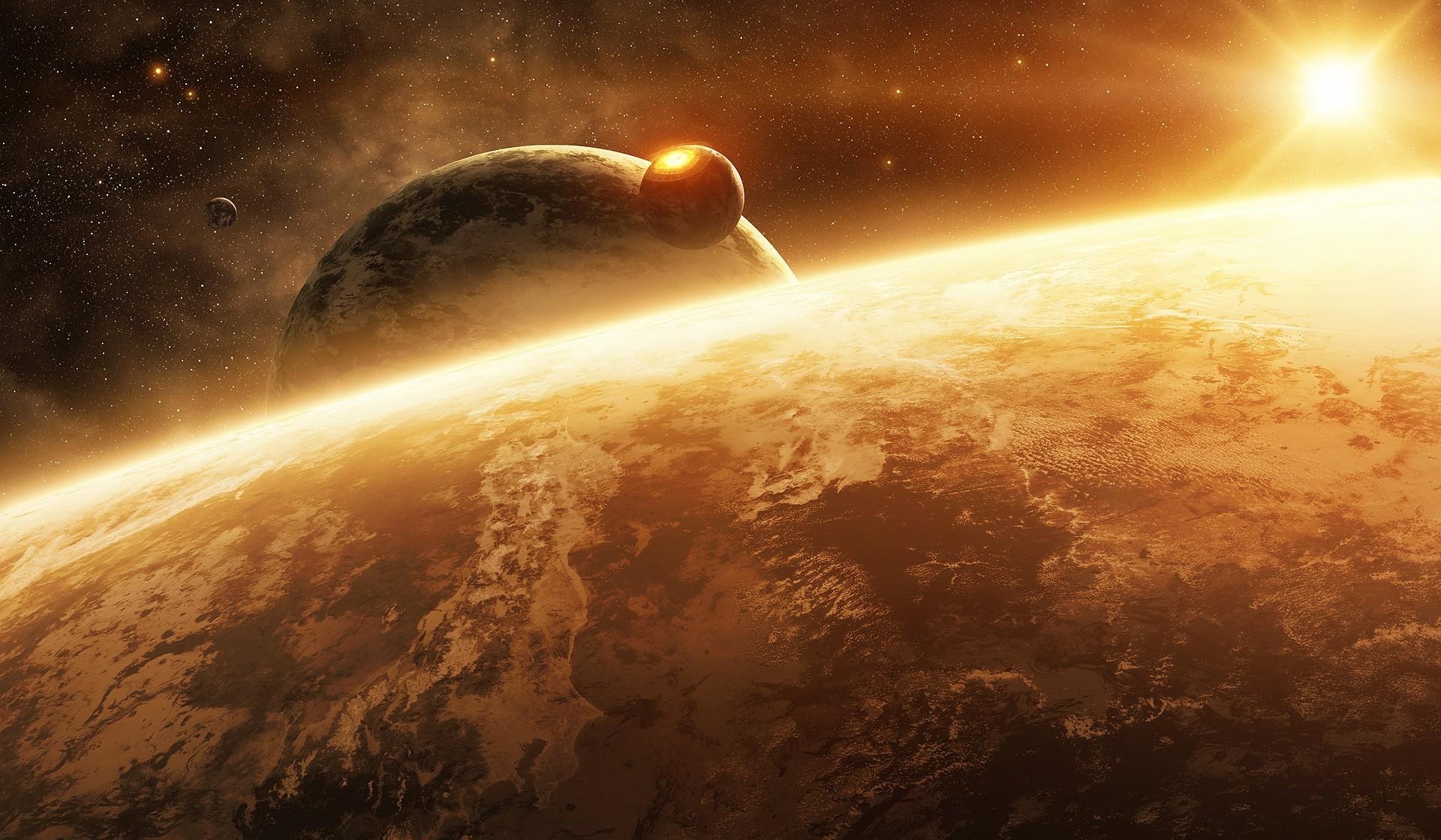 Planet, Space, Sun, Full HD Wallpaper