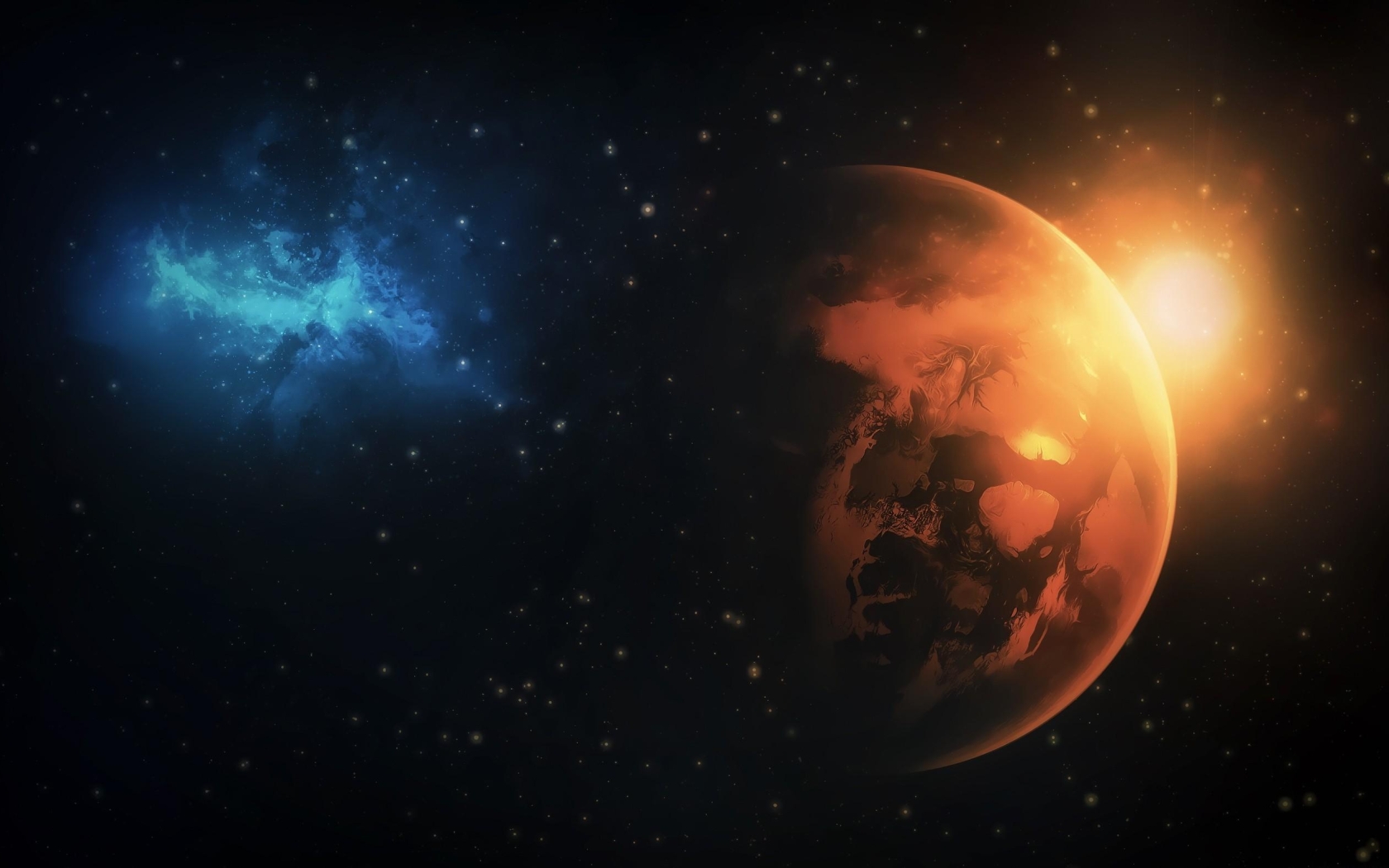 Planets, Stars, Space, Full HD 2K Wallpaper