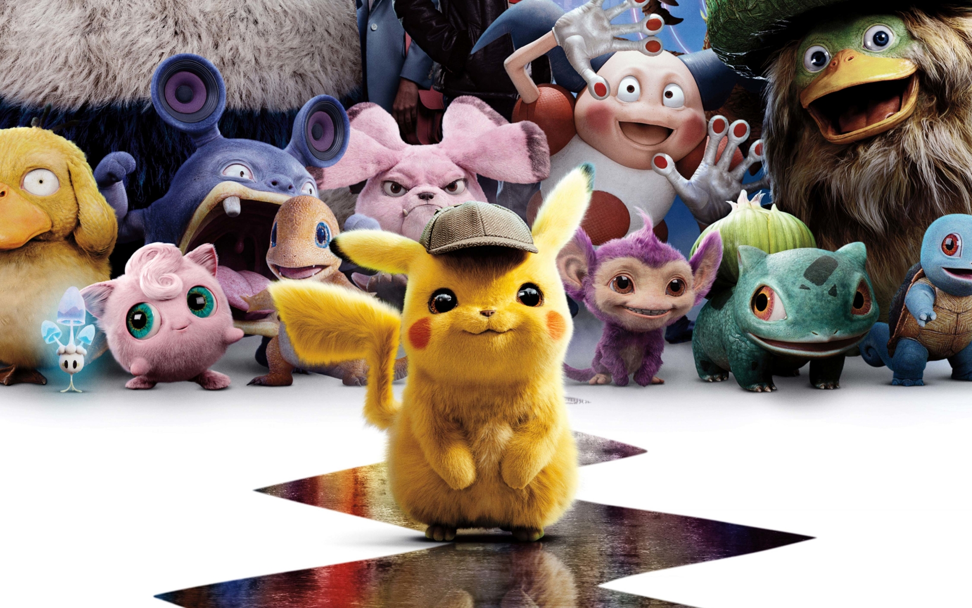 1920x1200 Pokemon Detective Pikachu Characters and Pokemon 1200P Wallpaper,  HD Movies 4K Wallpapers, Images, Photos and Background - Wallpapers Den