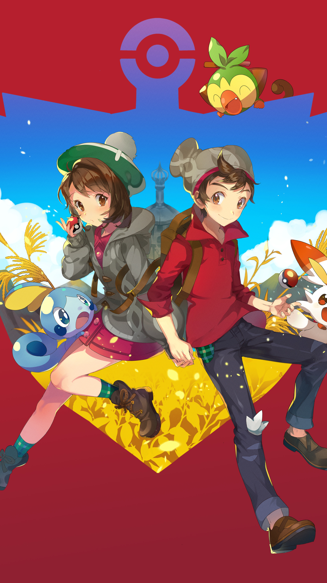 1080x1920 Pokemon Sword And Shield Characters Iphone 7 6s