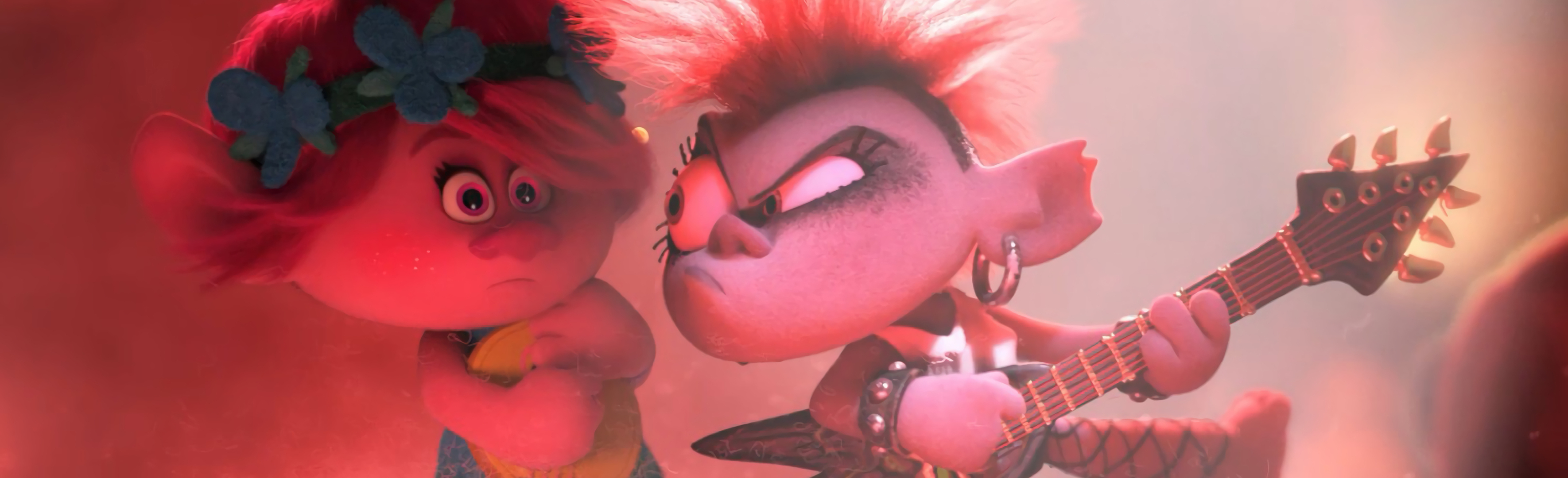 3540x1080 Resolution Poppy and Queen Barb In Trolls World Tour ...