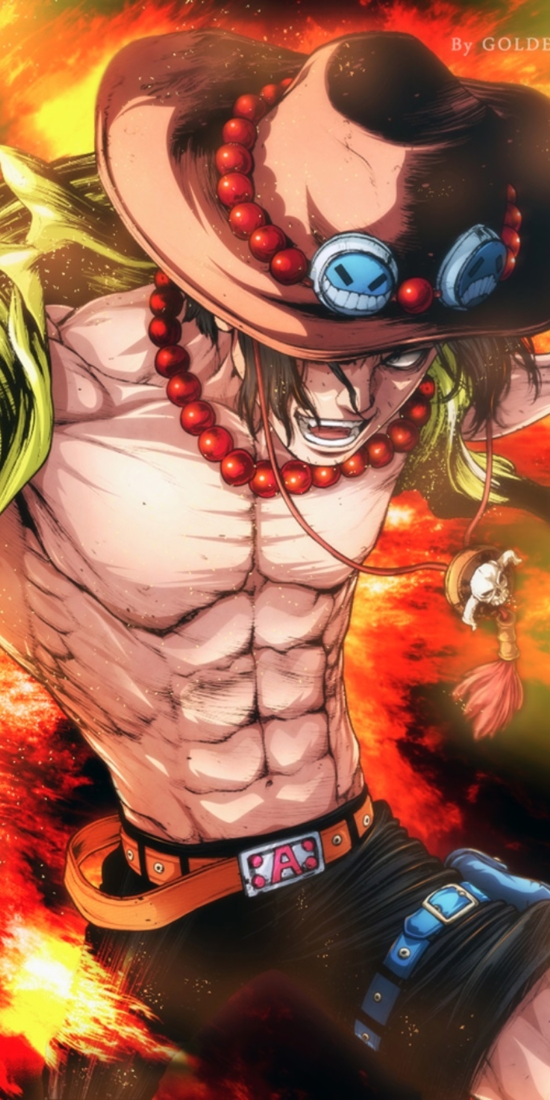 1080x2160 Portgas Ace One Piece Cool Art One Plus 5thonor 7xhonor