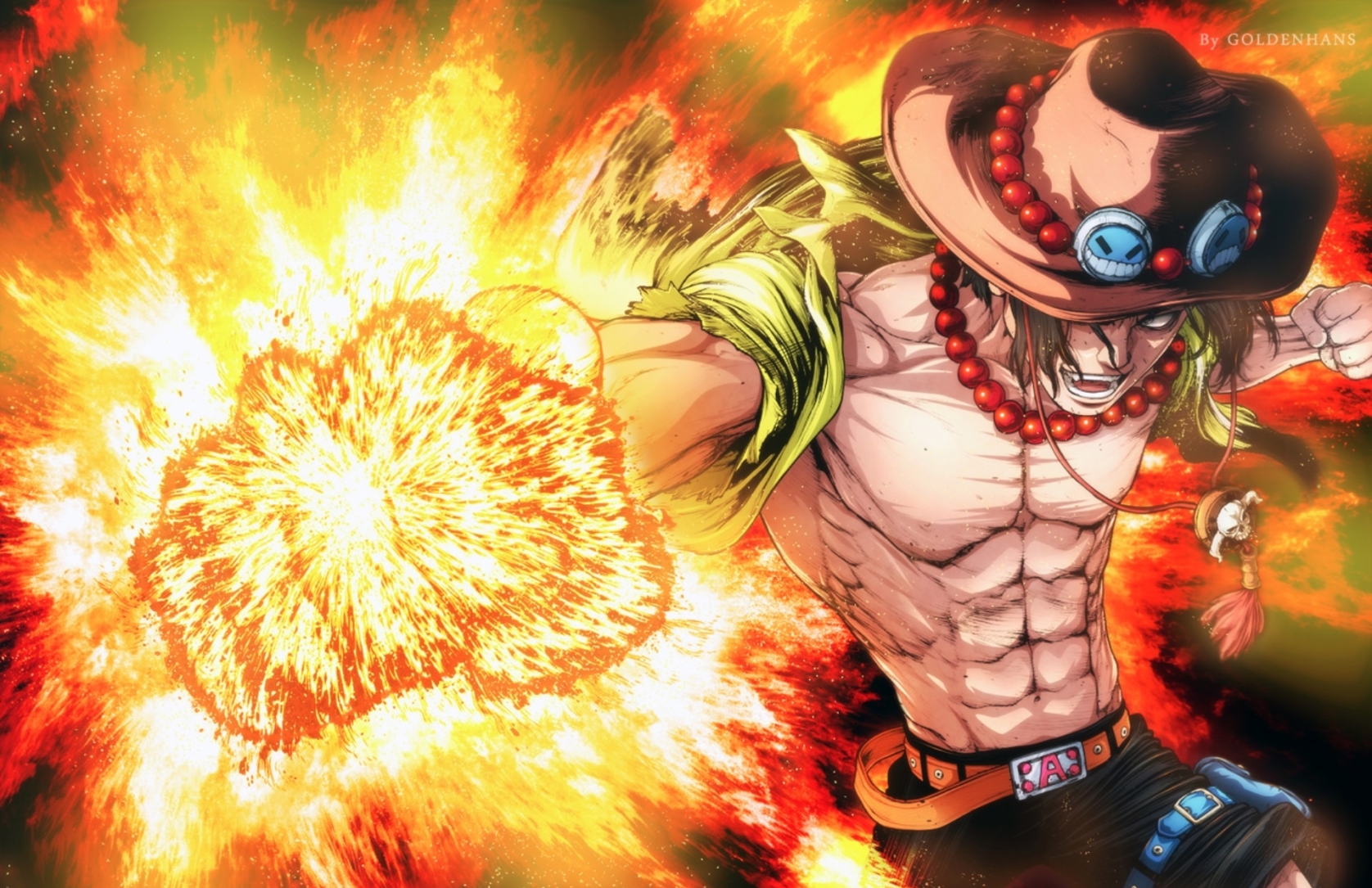 1676x1085 Portgas Ace One Piece Cool Art 1676x1085 Resolution Wallpaper ...