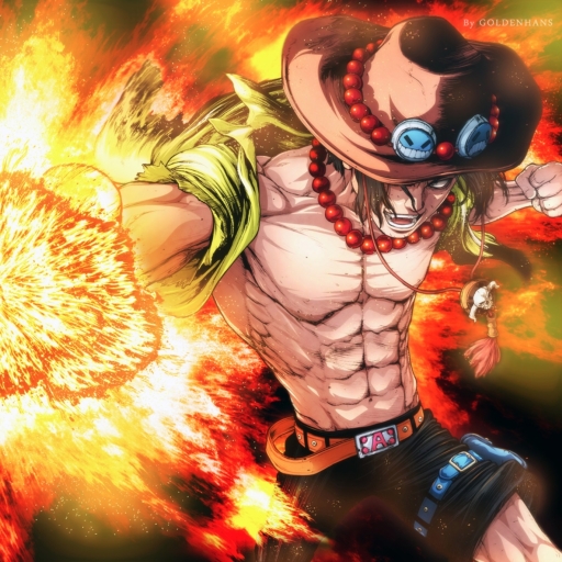 512x512 Resolution Portgas Ace One Piece Cool Art 512x512 Resolution ...