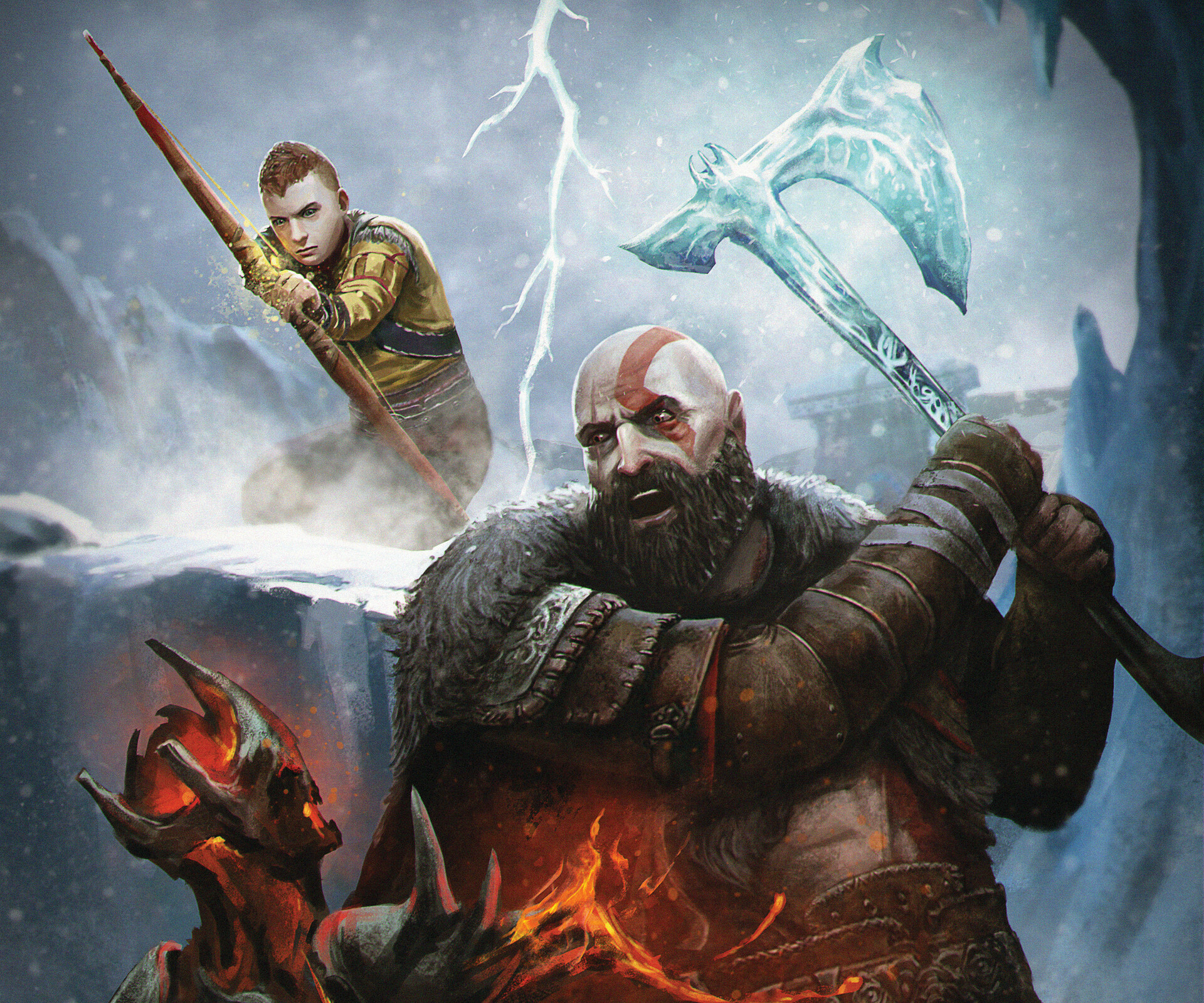 Kratos God of War Game 4K Wallpaper HD PC 7661h