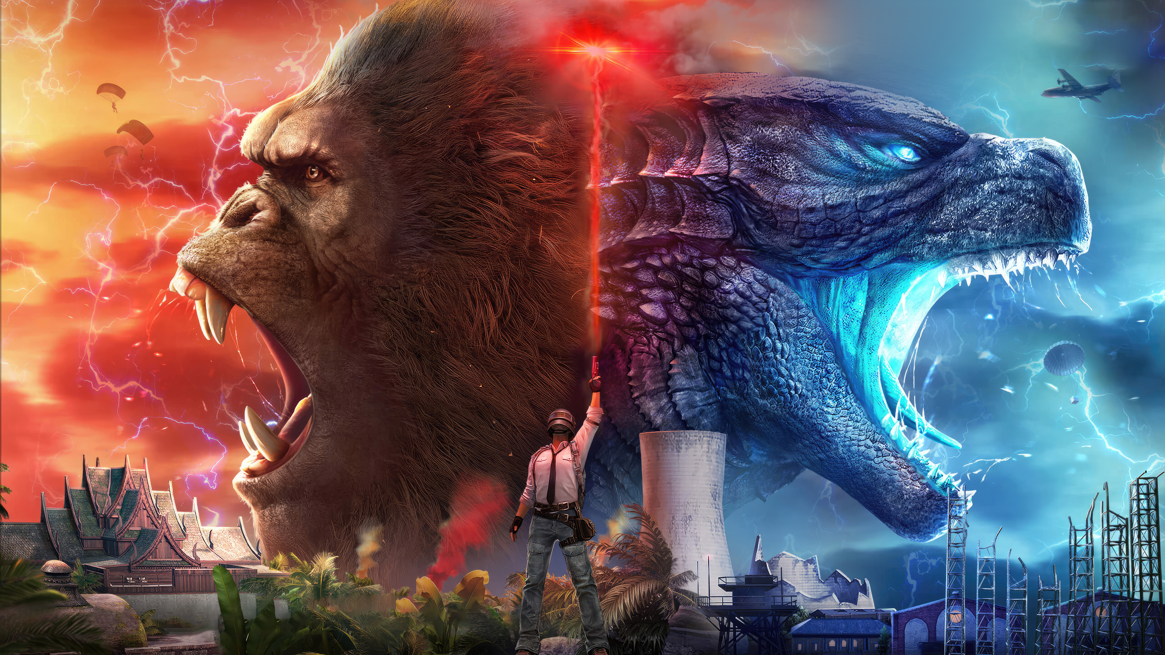 3840x2160 PUBG x Godzilla King Kong 4K Wallpaper, HD Games 4K Wallpapers,  Images, Photos and Background - Wallpapers Den
