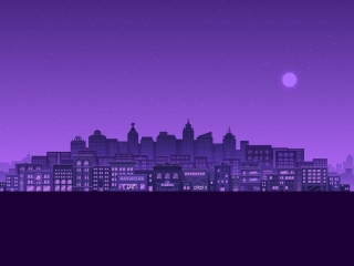 320x240 Resolution Purple City Apple Iphone,iPod Touch,Galaxy Ace ...