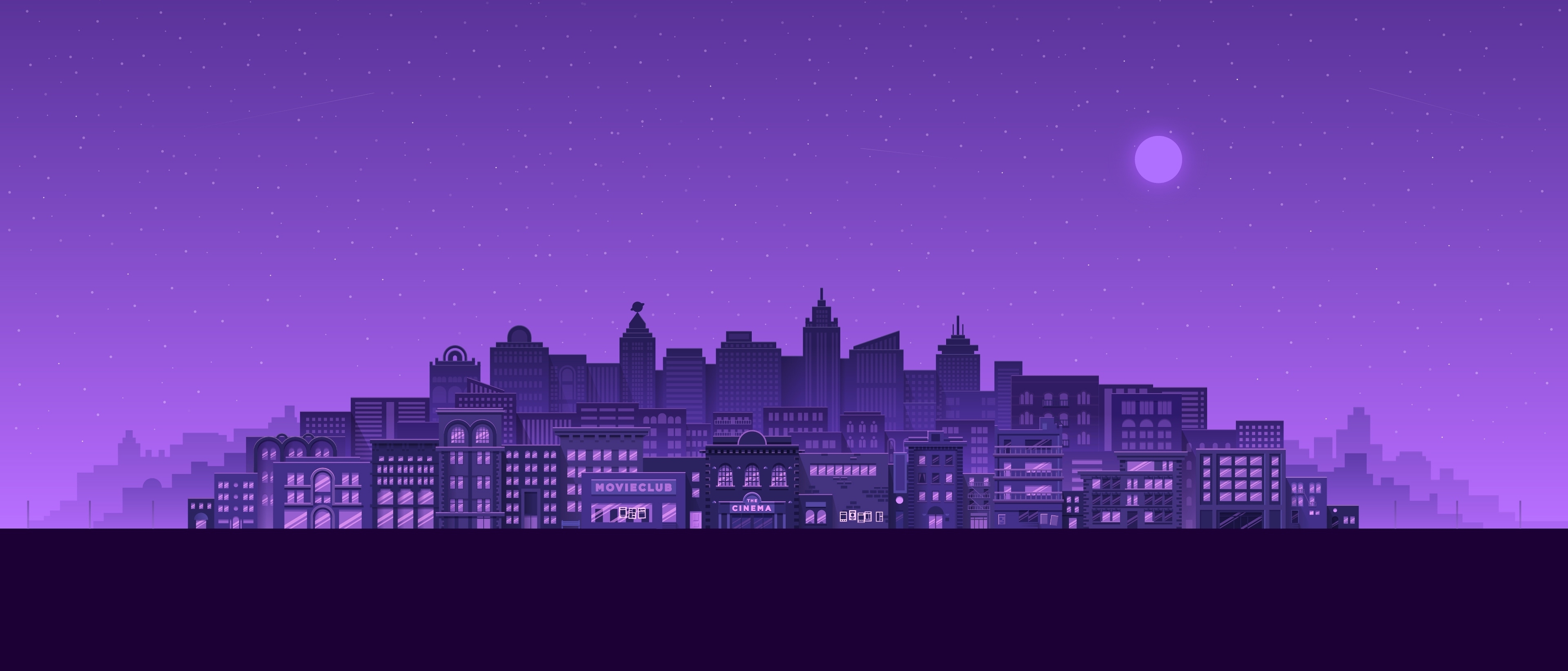 3840x1644 Purple City 3840x1644 Resolution Wallpaper, HD Artist 4K ...