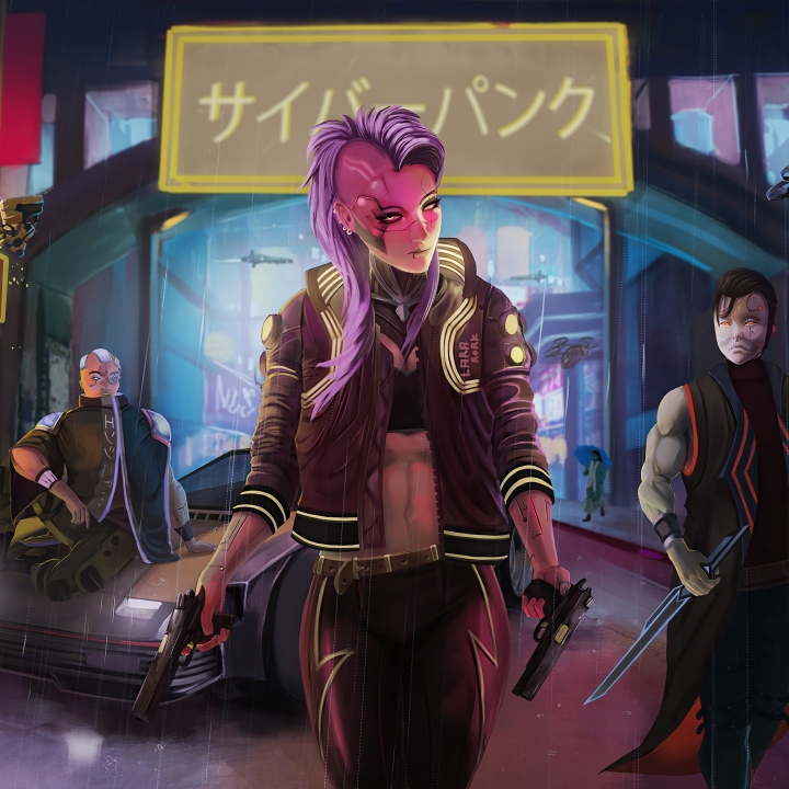 7x7 Purple Hair Cyberpunk Girl 5k 7x7 Resolution Wallpaper Hd Games 4k Wallpapers Images Photos And Background Wallpapers Den