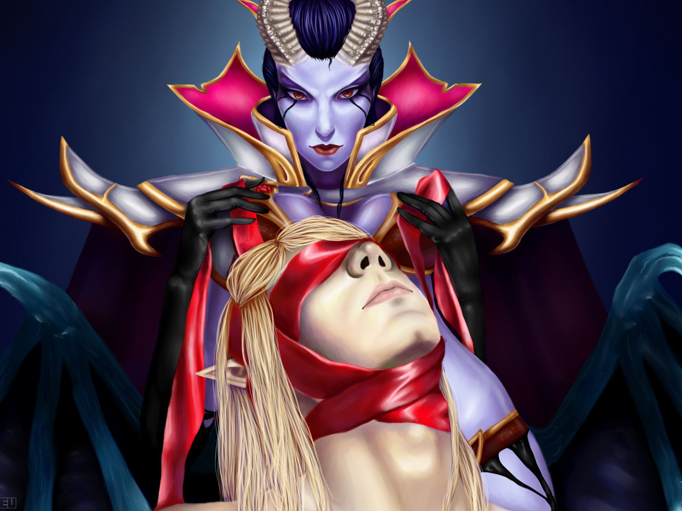 1400x1050 Queen Of Pain Invoker Dota 2 1400x1050