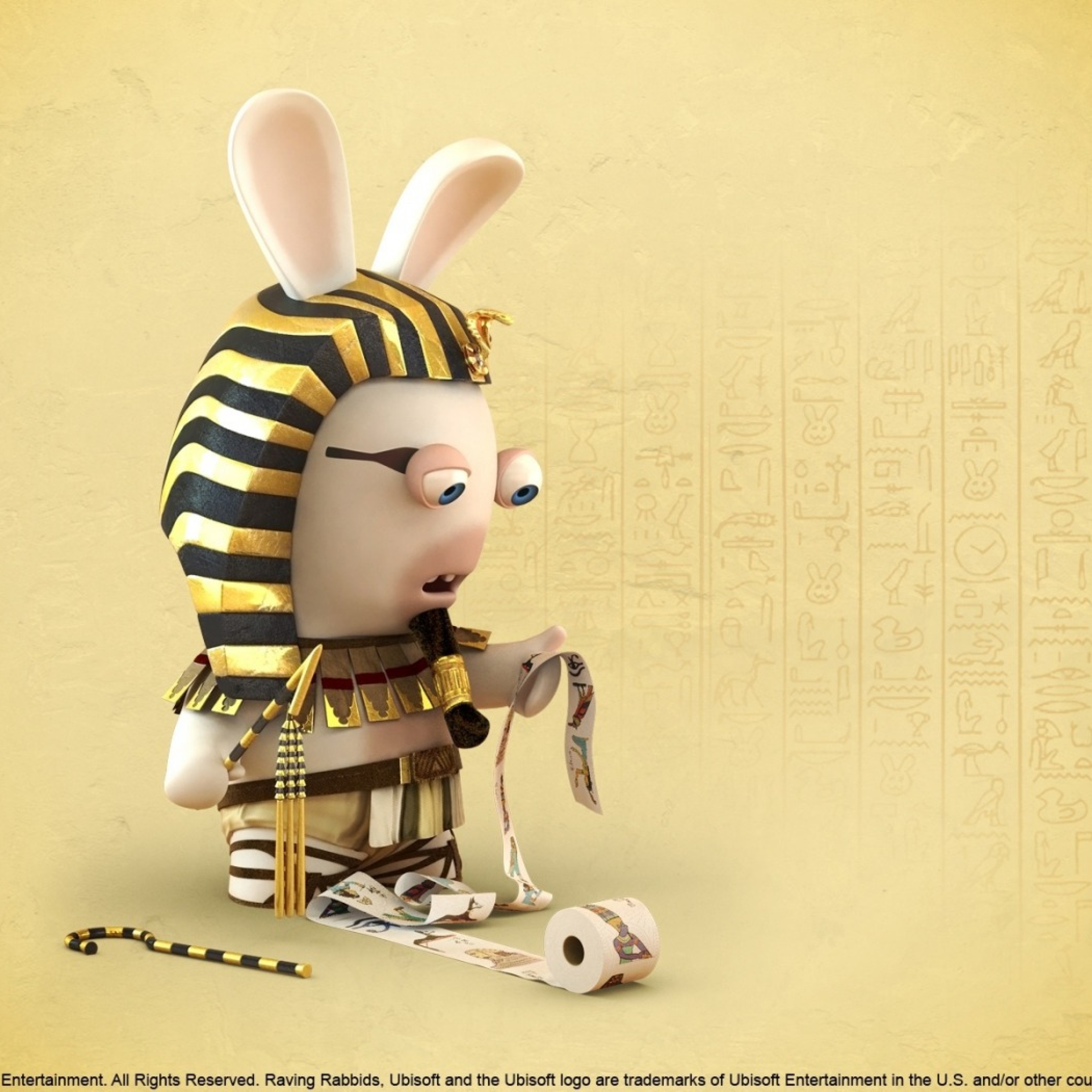 2932x2932 Resolution raving rabbids travel in time, rabbit, art Ipad ...
