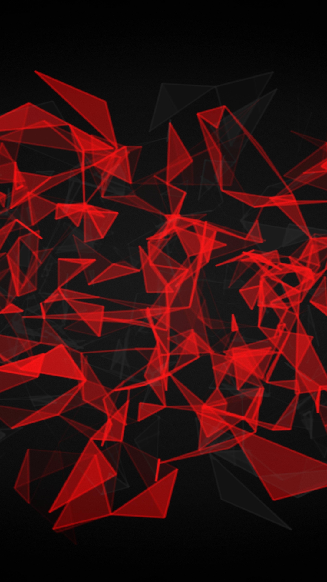 Red And Black Polygon, HD 8K Wallpaper