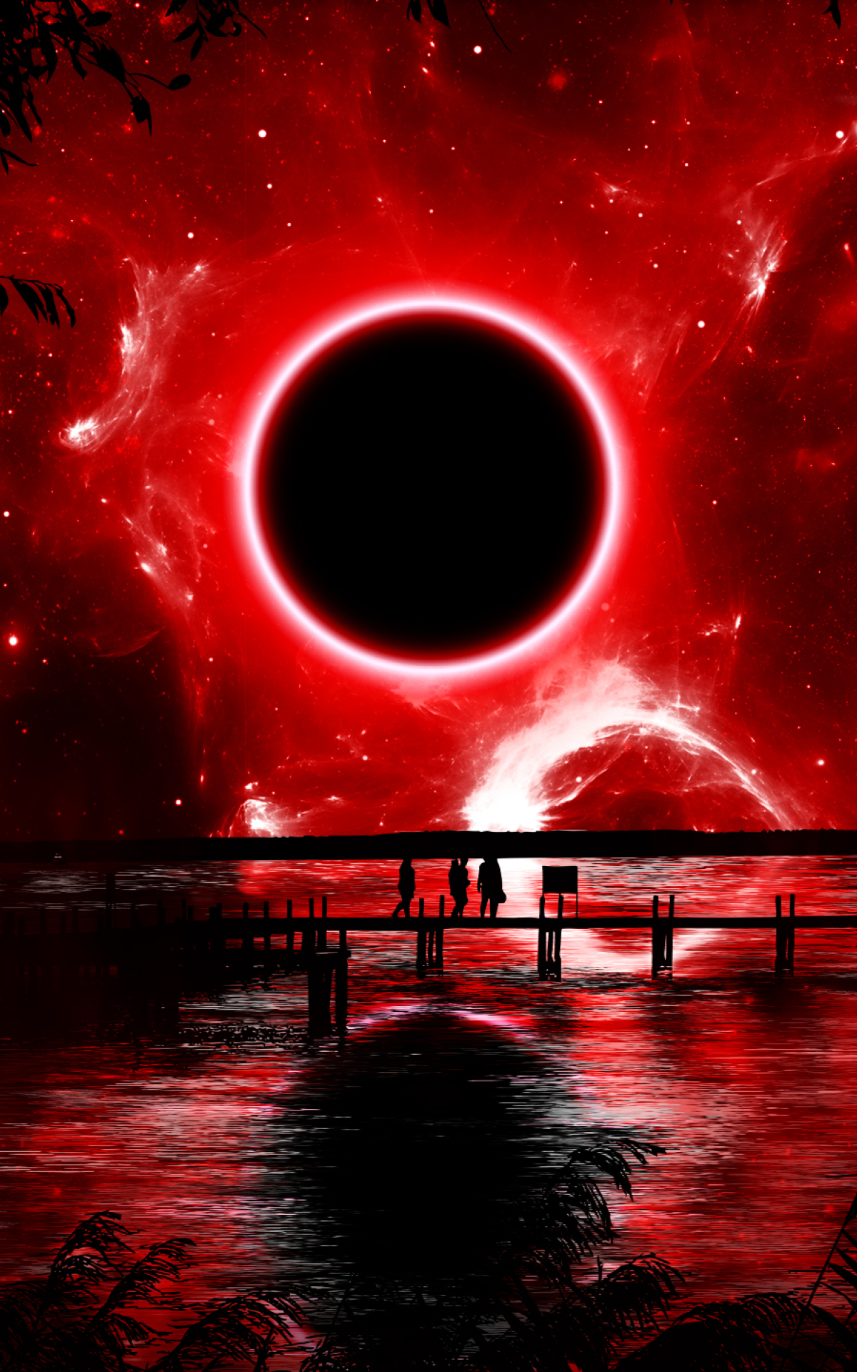 1200x1920 Resolution Red Eclipse Digital Art 1200x1920 Resolution 