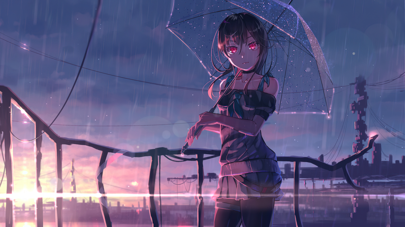 1366x768 Red Eye Anime Girl 1366x768 Resolution Wallpaper, HD Anime 4K  Wallpapers, Images, Photos and Background - Wallpapers Den