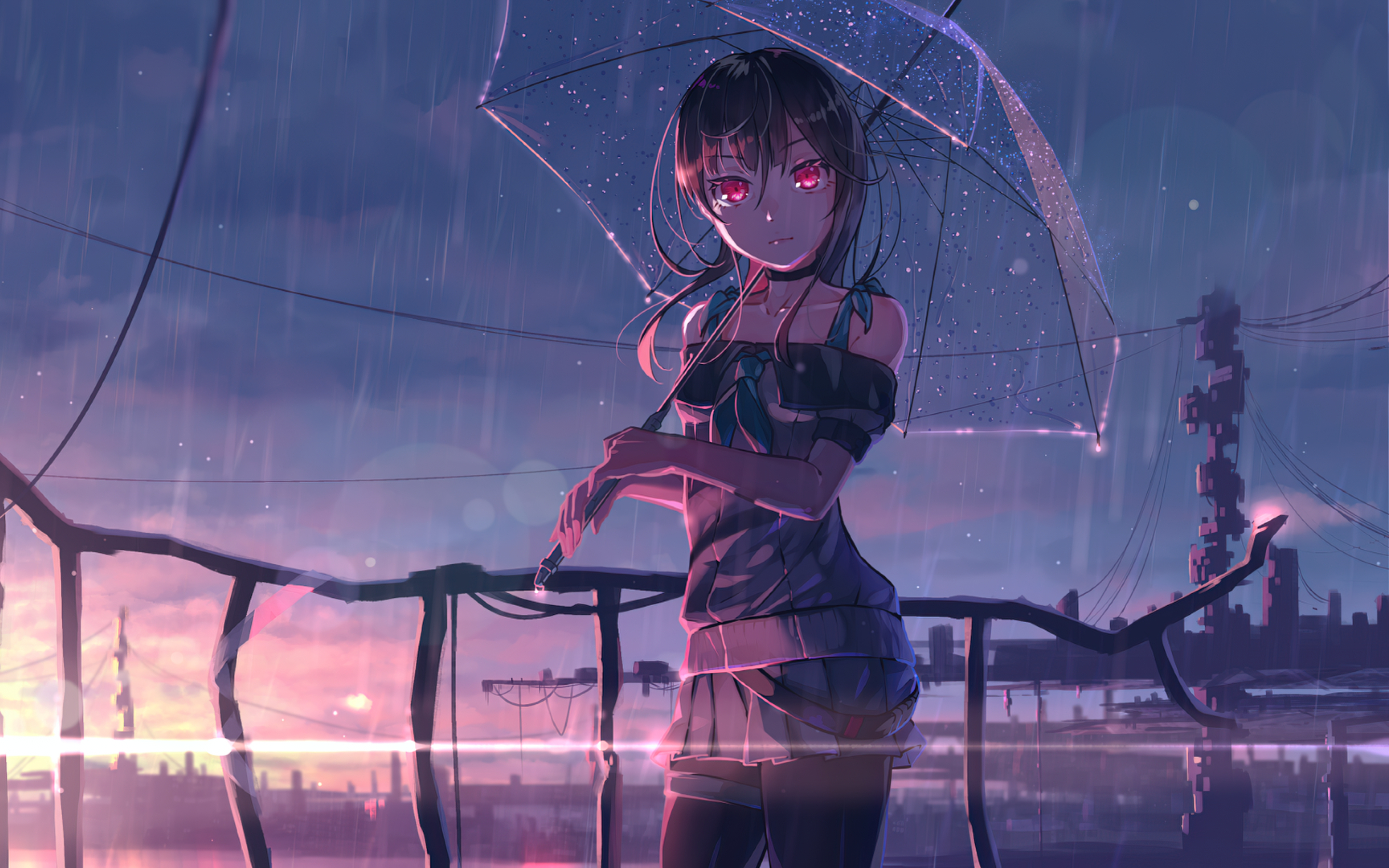 2880x1800 Red Eye Anime Girl Macbook Pro Retina Wallpaper, HD Anime 4K  Wallpapers, Images, Photos and Background - Wallpapers Den
