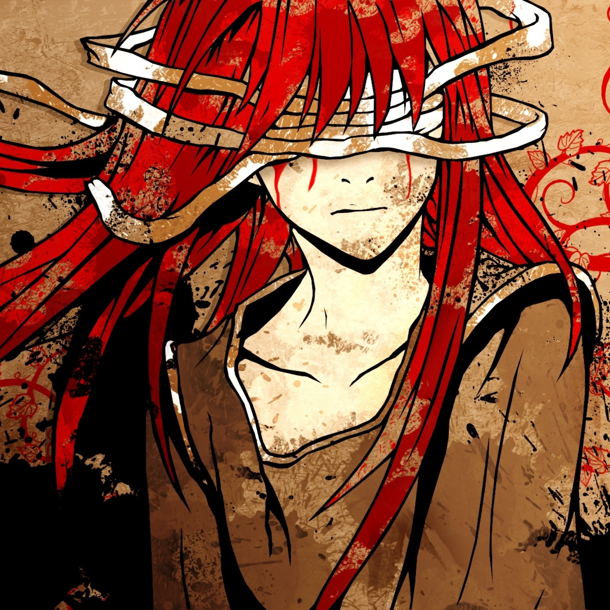 2048x2048 Red Hair Anime Girl Ipad Air Wallpaper, HD Anime 4K