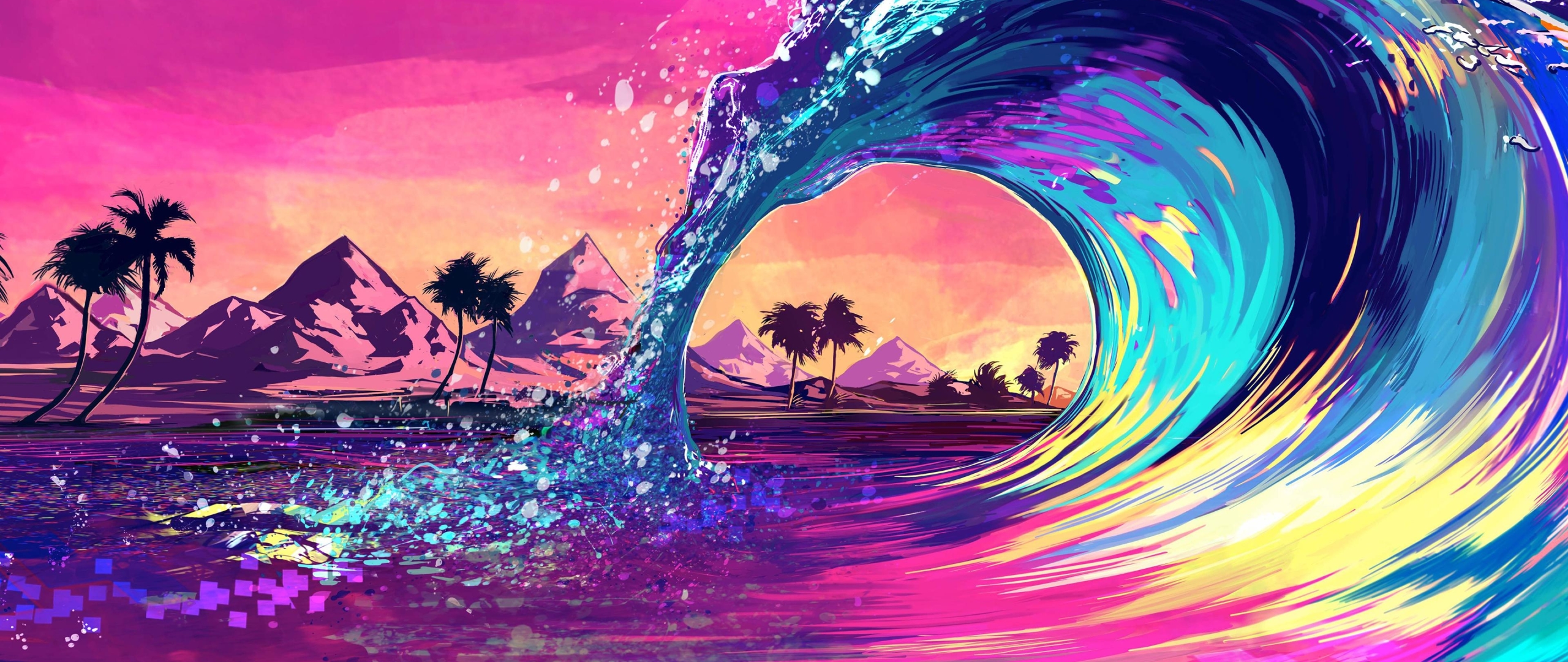 Retro Wave Ocean Wallpaper Hd Artist K Wallpapers Images Photos And ...