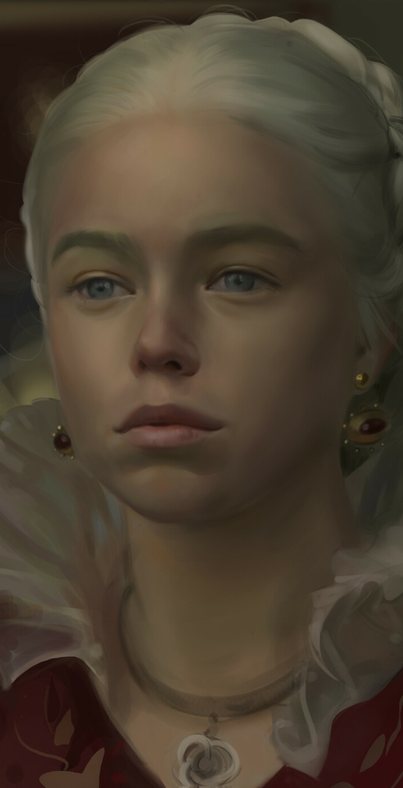 1312x2560 Resolution Rhaenyra Targaryen House of the Drago Digital Art