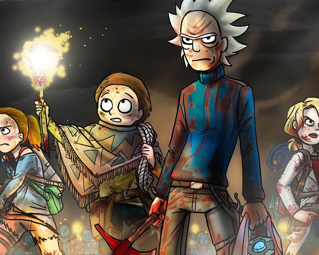 1280x1024 Rick and Morty 2019 Art 1280x1024 Resolution ...