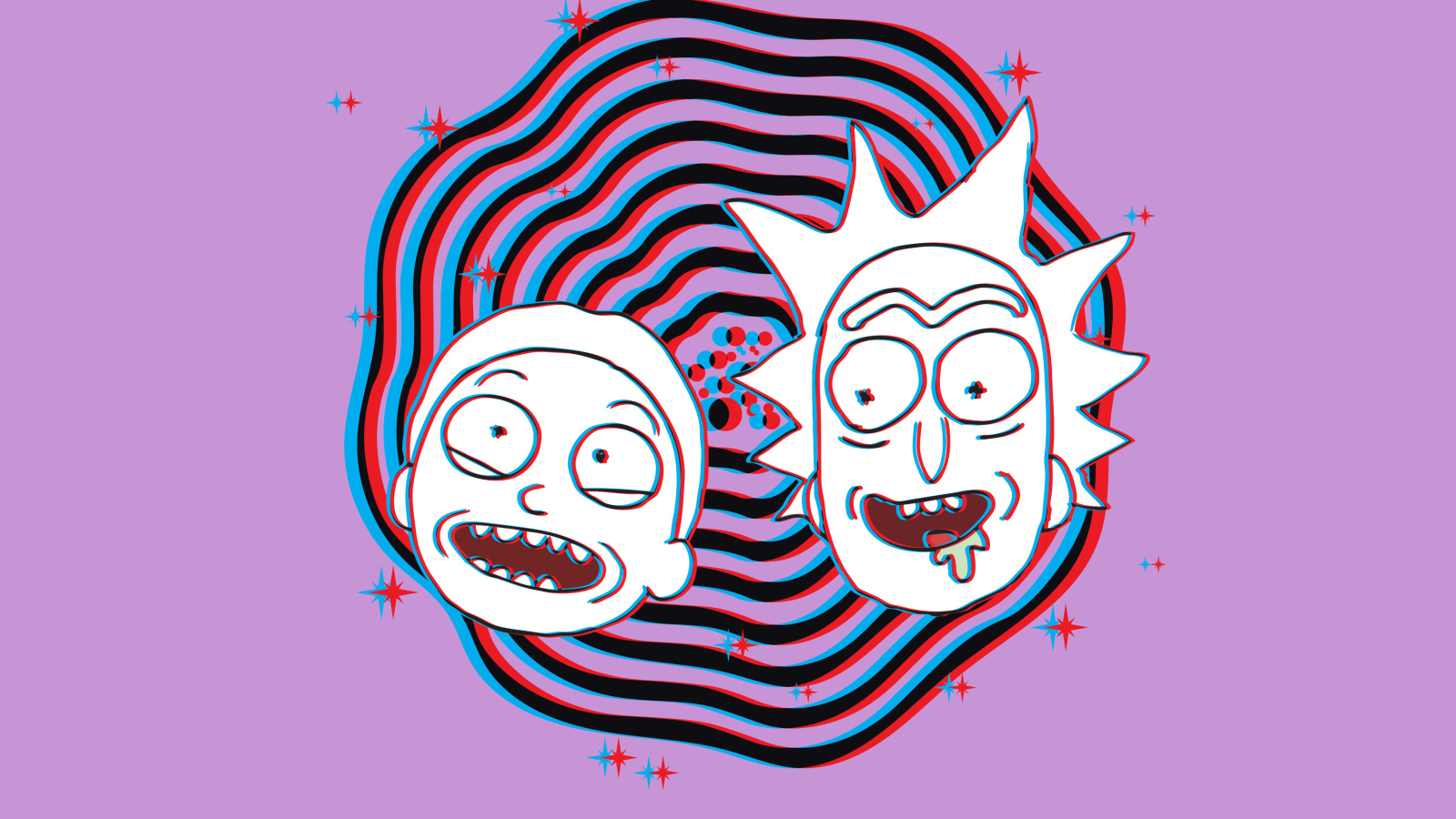 trippy rick and morty wallpaper iphone