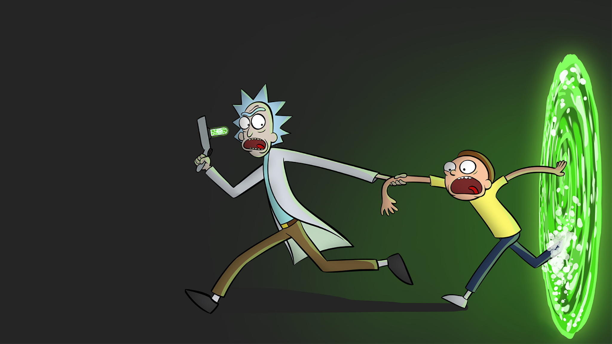 2048x1152 Rick And Morty Portal 2048x1152 Resolution Wallpaper Hd