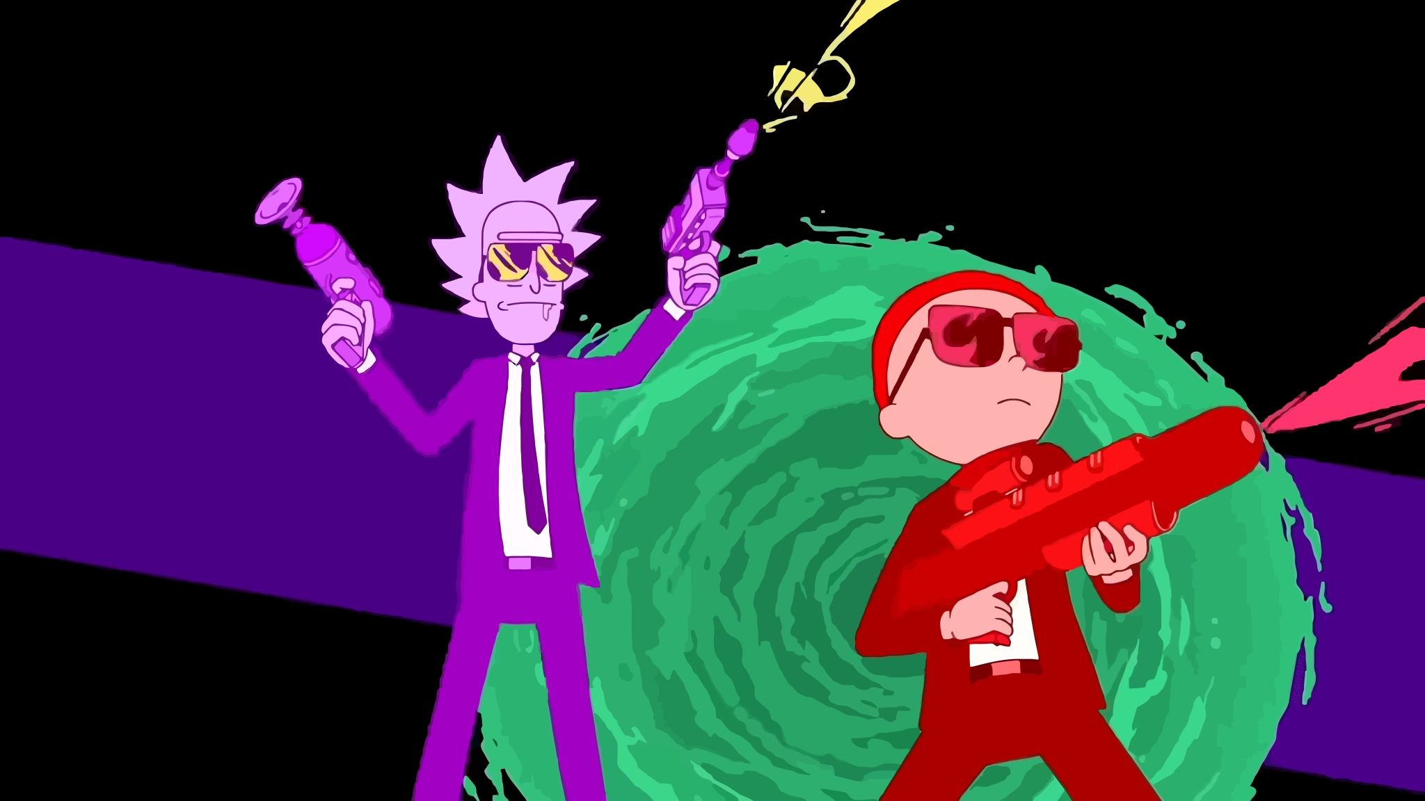 2048x1152 Rick And Morty Run The Jewels Art 2048x1152 Resolution