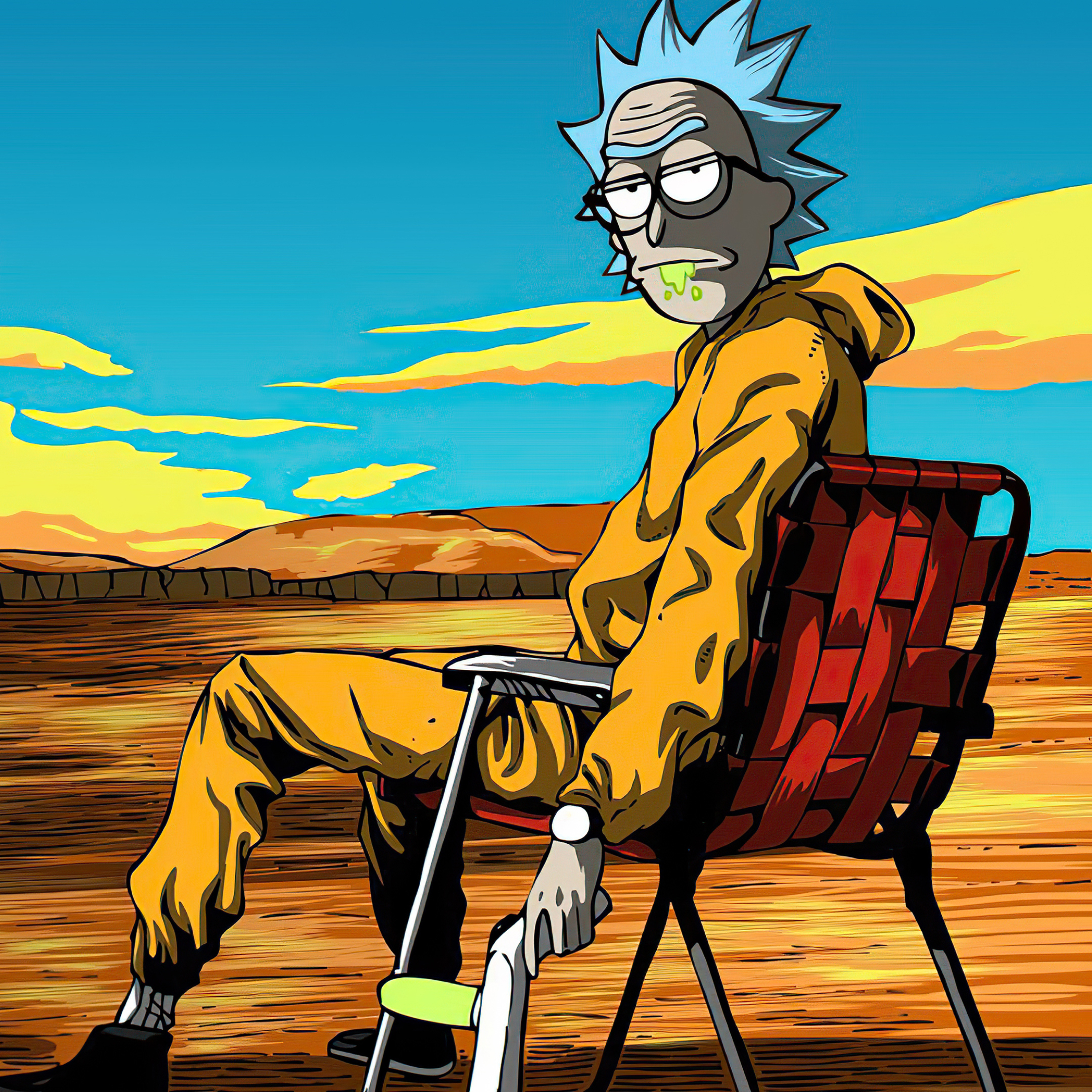 2248x2248 Rick & Morty X Breaking Bad 2248x2248 Resolution Wallpaper