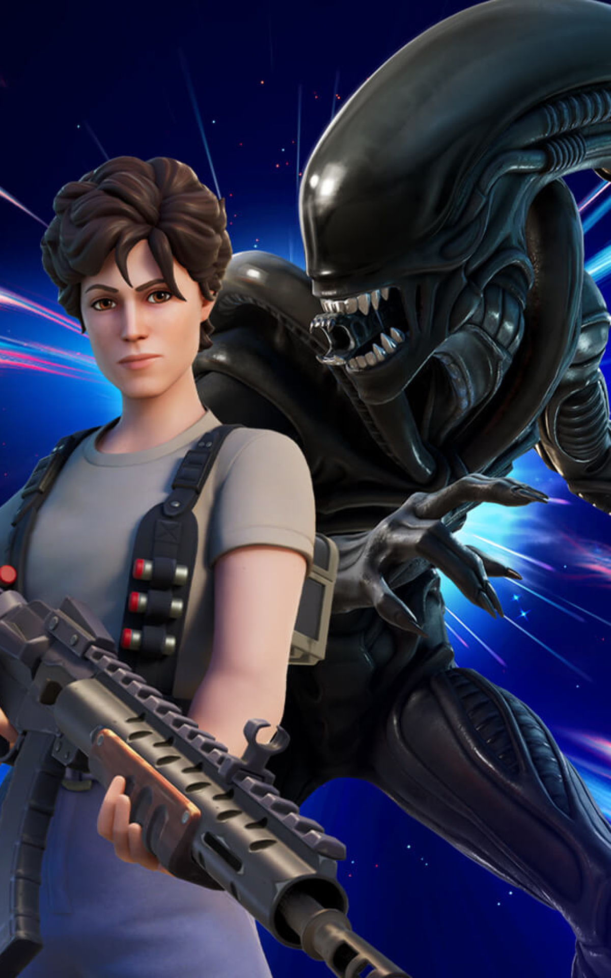 1200x1920 Resolution Ripley and the Xenomorph Fortnite 1200x1920