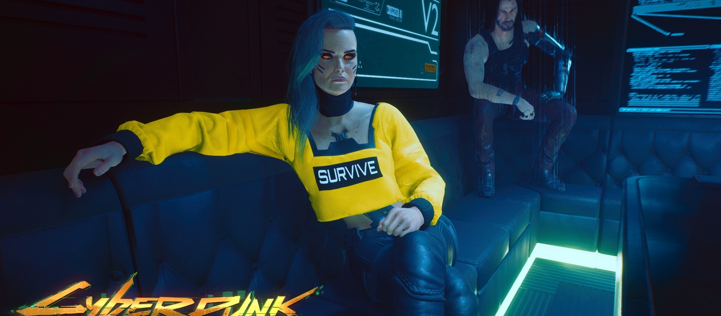 2460x1080 Resolution Rogue And Johnny Silverhand Cyberpunk 2077