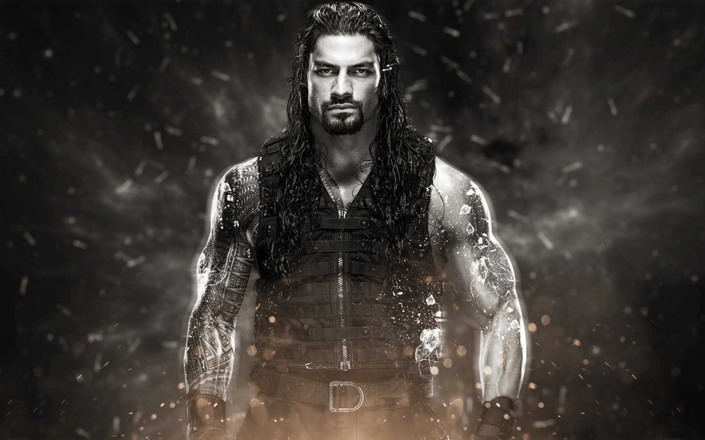 Roman Reigns Monochrome, Full HD Wallpaper