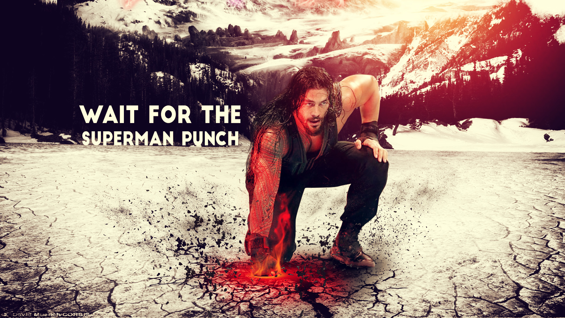 the shield wwe roman reigns superman punch