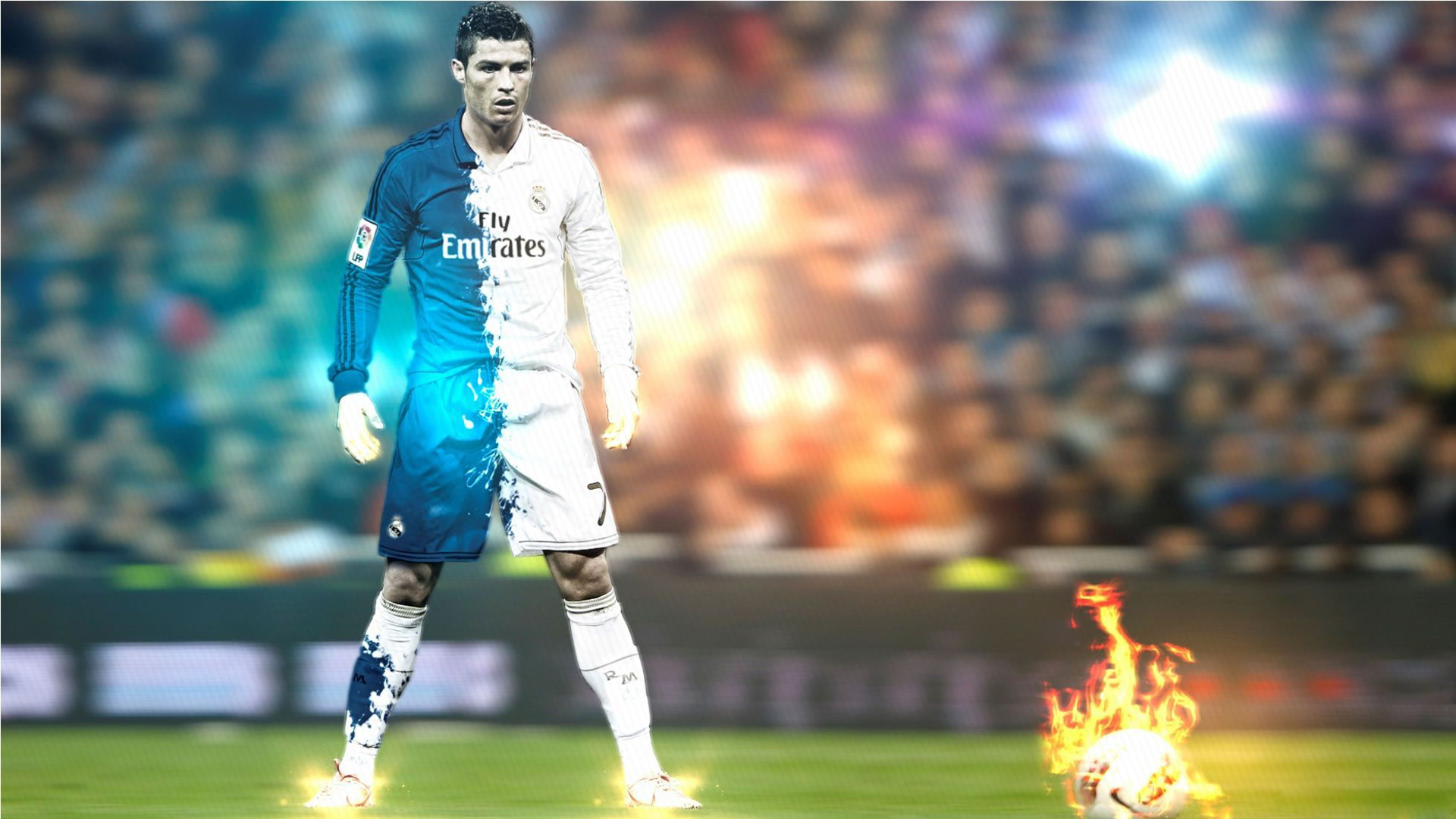 Ronaldo Standing and Fire Shot Wallpaper, HD Sports 4K Wallpapers, Images,  Photos and Background - Wallpapers Den