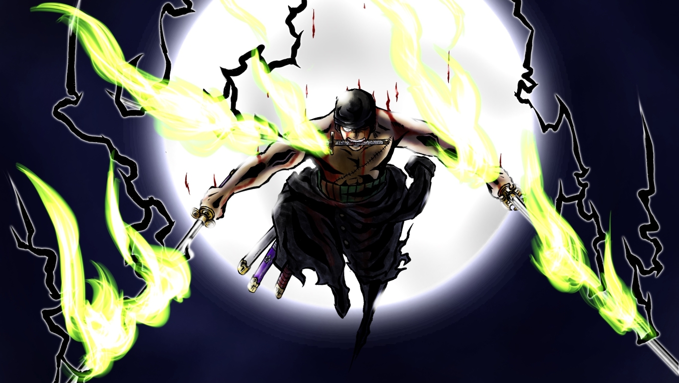 1360x768 Roronoa Zoro HD One Piece Fight Art Desktop Laptop HD Wallpaper, HD  Anime 4K Wallpapers, Images, Photos and Background - Wallpapers Den