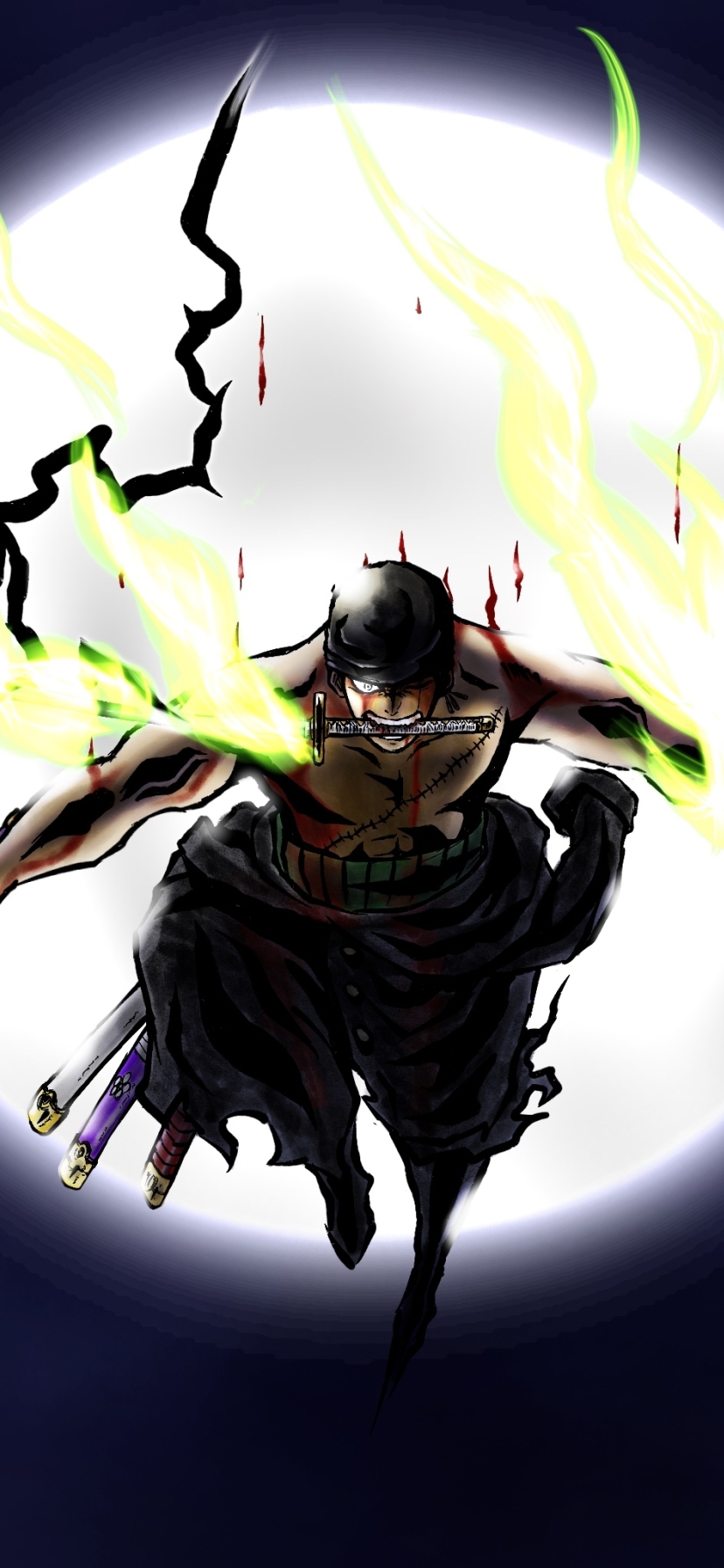 828x1792 Roronoa Zoro HD One Piece Fight Art 828x1792 Resolution ...