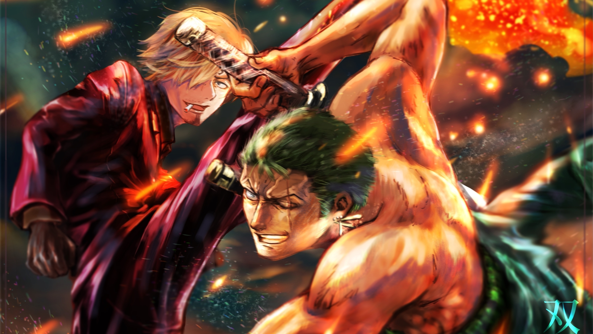 1920x1080 Roronoa Zoro vs Sanji One Piece 1080P Laptop Full HD Wallpaper, HD  Anime 4K Wallpapers, Images, Photos and Background - Wallpapers Den