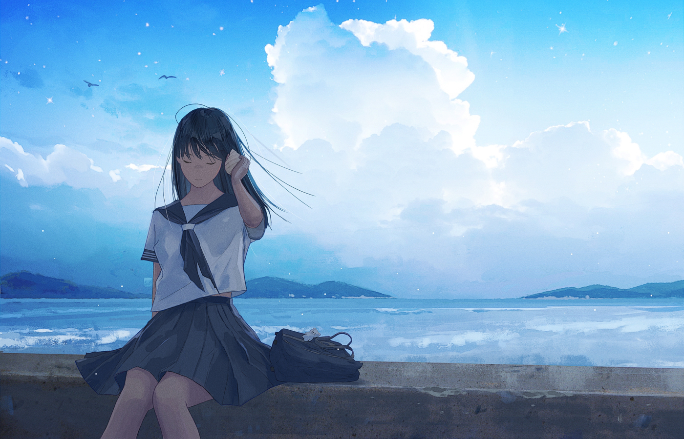 1400x900 Sad Anime Girl Walking 1400x900 Resolution Wallpaper, HD Anime 4K  Wallpapers, Images, Photos and Background - Wallpapers Den