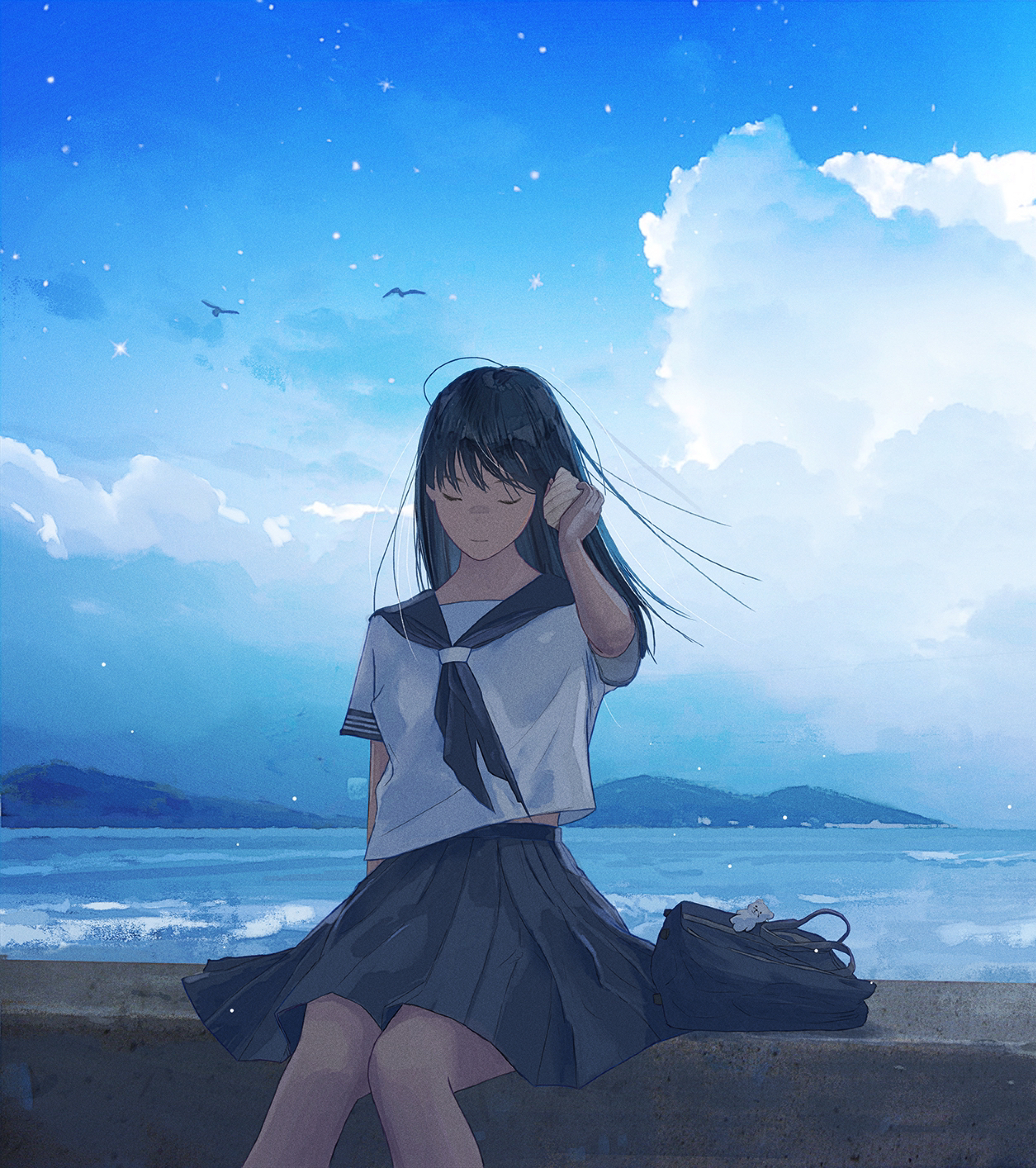 2200x2480 Sad Anime Girl Walking 2200x2480 Resolution Wallpaper, HD Anime  4K Wallpapers, Images, Photos and Background - Wallpapers Den
