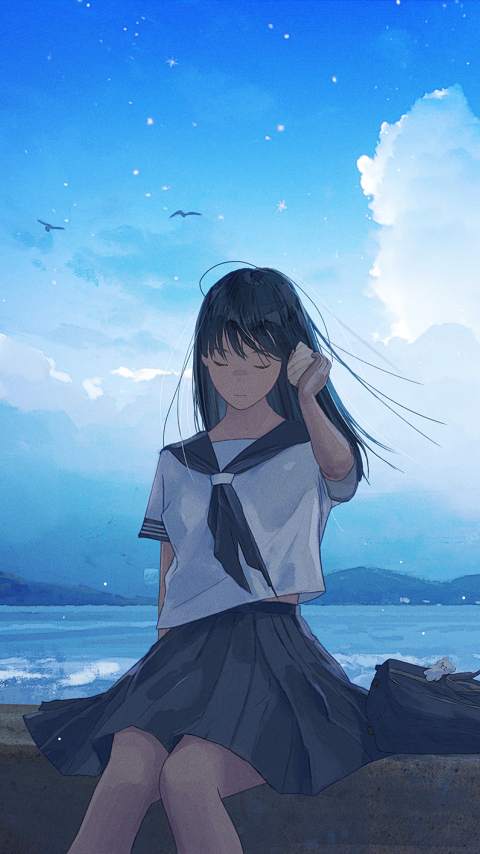 480x854 Sad Anime Girl Walking Android One Mobile Wallpaper, HD Anime 4K  Wallpapers, Images, Photos and Background - Wallpapers Den