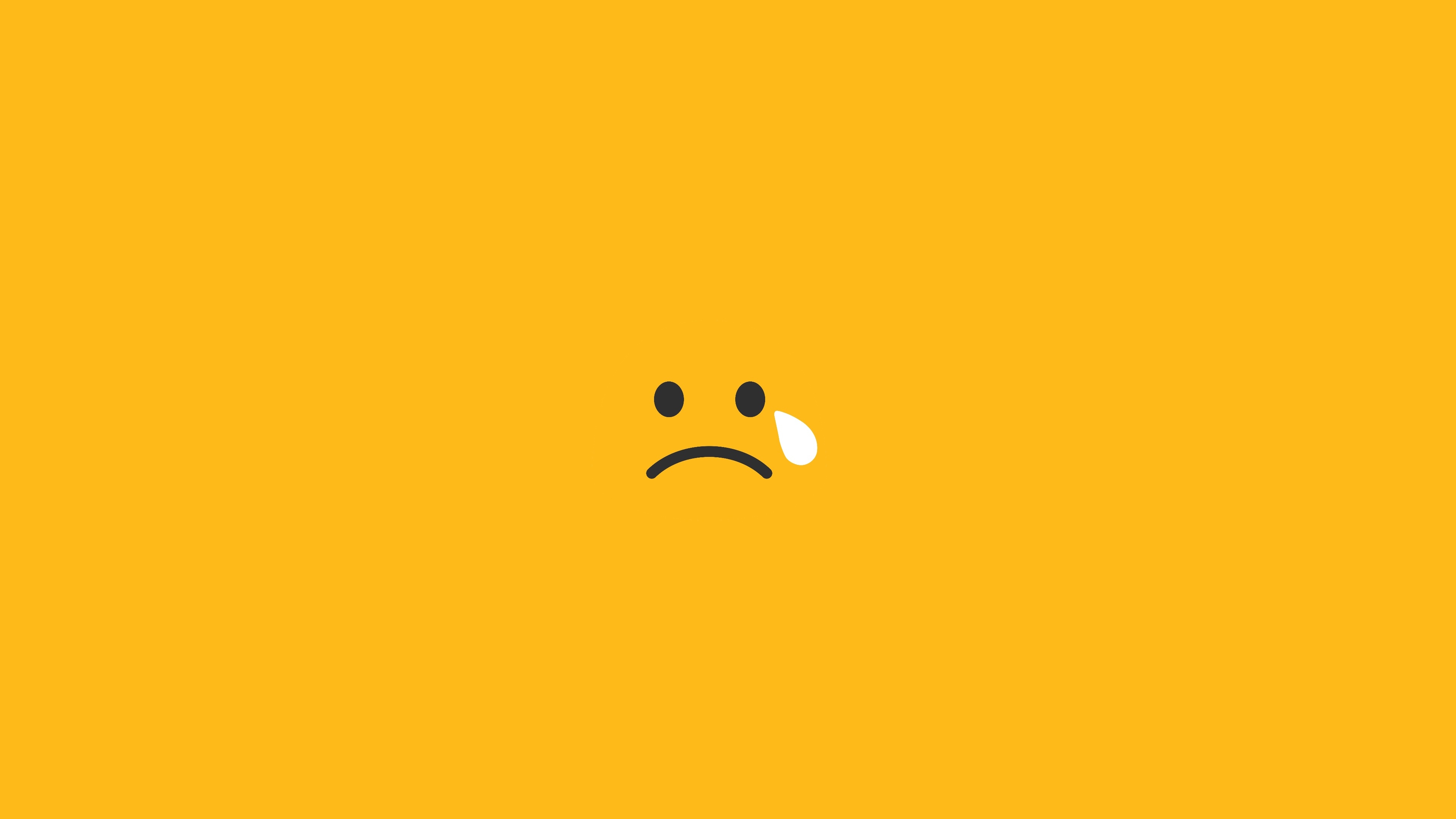 Sad Tears Smiley Minimalism Wallpaper, HD Minimalist 4K Wallpapers, Images,  Photos and Background - Wallpapers Den