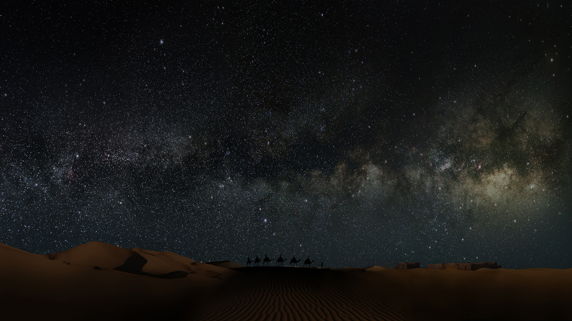 1920x1080 Sahara Desert in Scenery Night 1080P Laptop Full HD Wallpaper