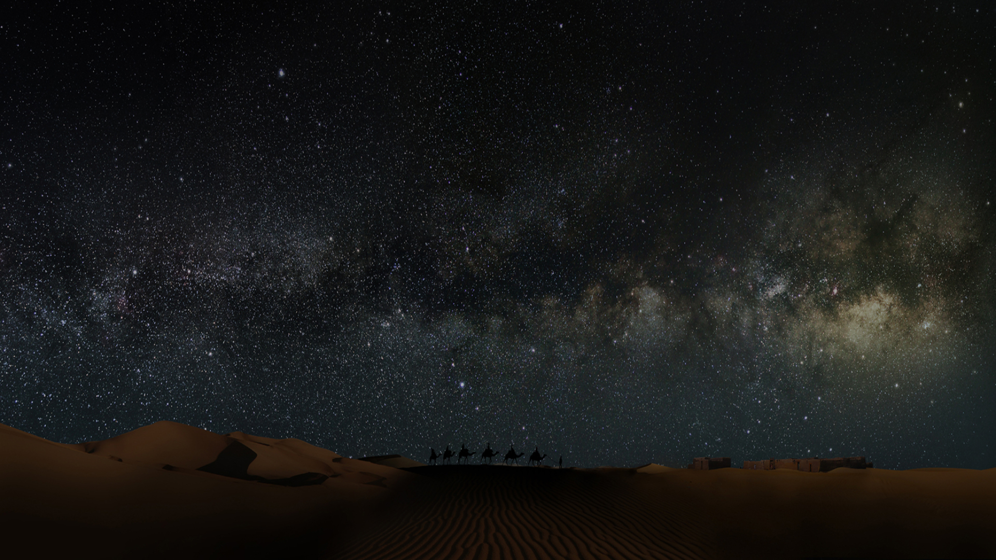 2048x1152 Sahara Desert In Scenery Night 2048x1152 Resolution