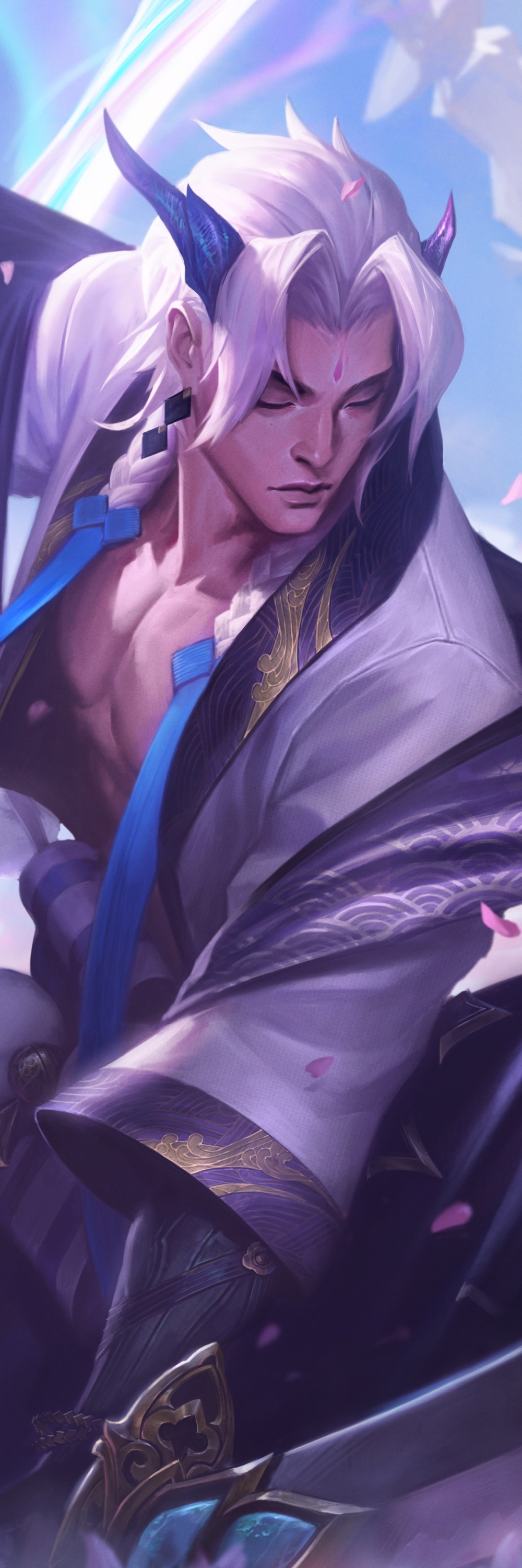 1000x3000 Samurai Yone League Of Legends 8K 1000x3000 Resolution