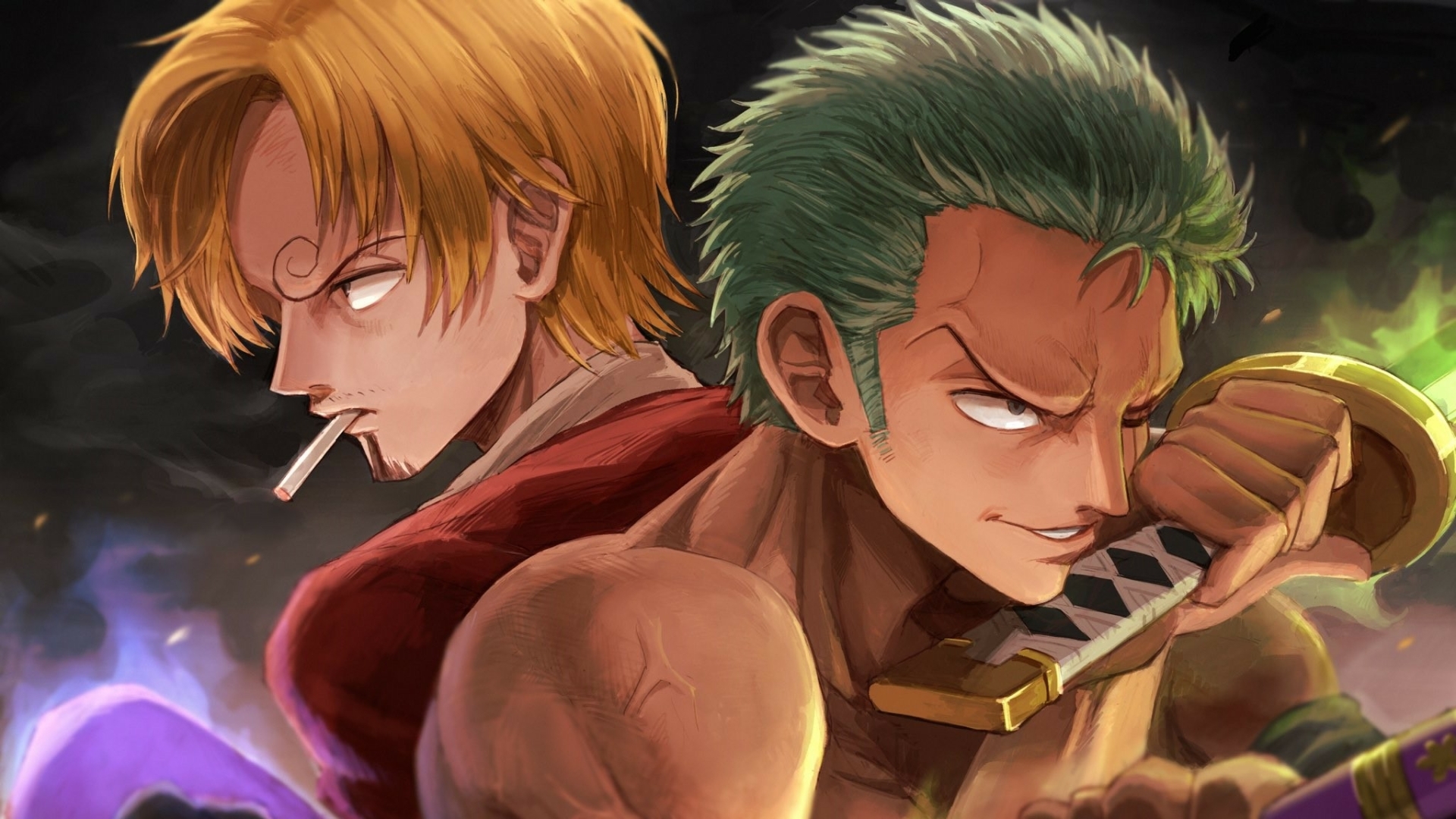 1920x1080 Sanji x Roronoa Zoro HD One Piece 1080P Laptop Full HD Wallpaper,  HD Anime 4K Wallpapers, Images, Photos and Background - Wallpapers Den