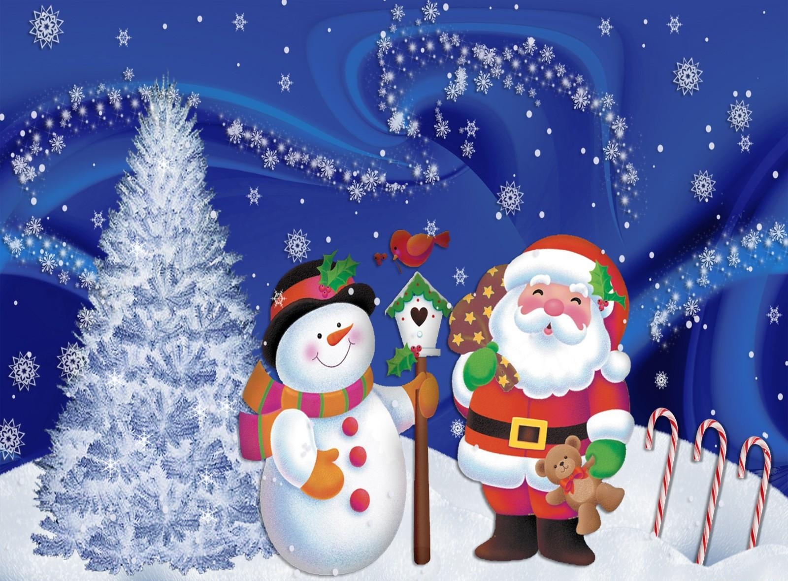 Christmas Honeycomb Decorations Set - Santa Snowman Clown Paper Lanterns & Snowflake Fans Party Kit