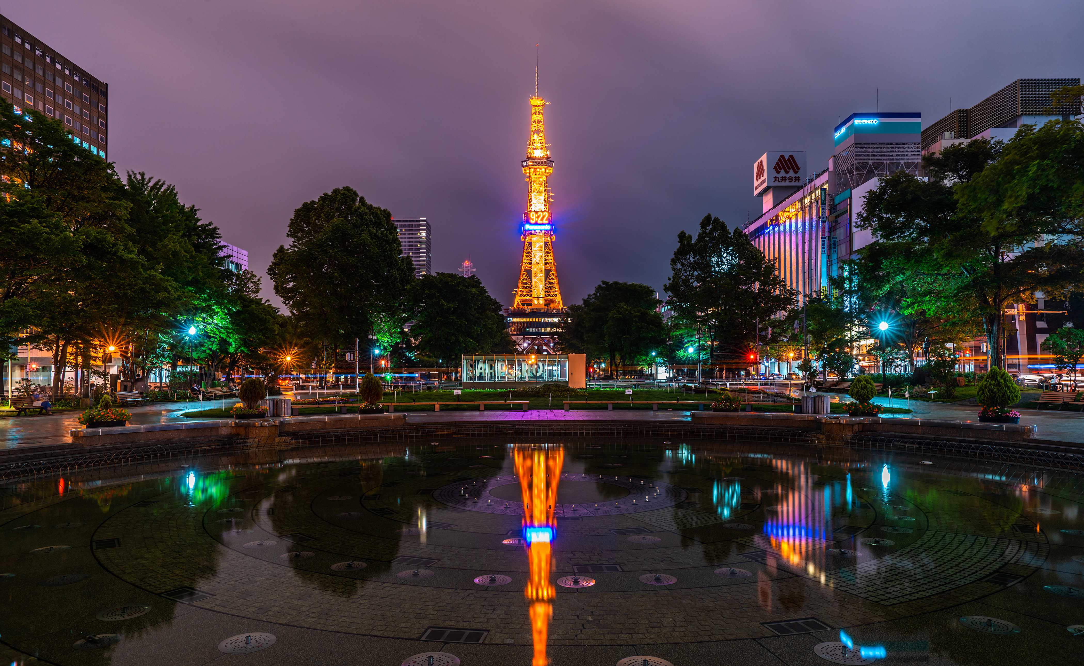 Sapporo Japan  at Night  Wallpaper HD City 4K Wallpapers 