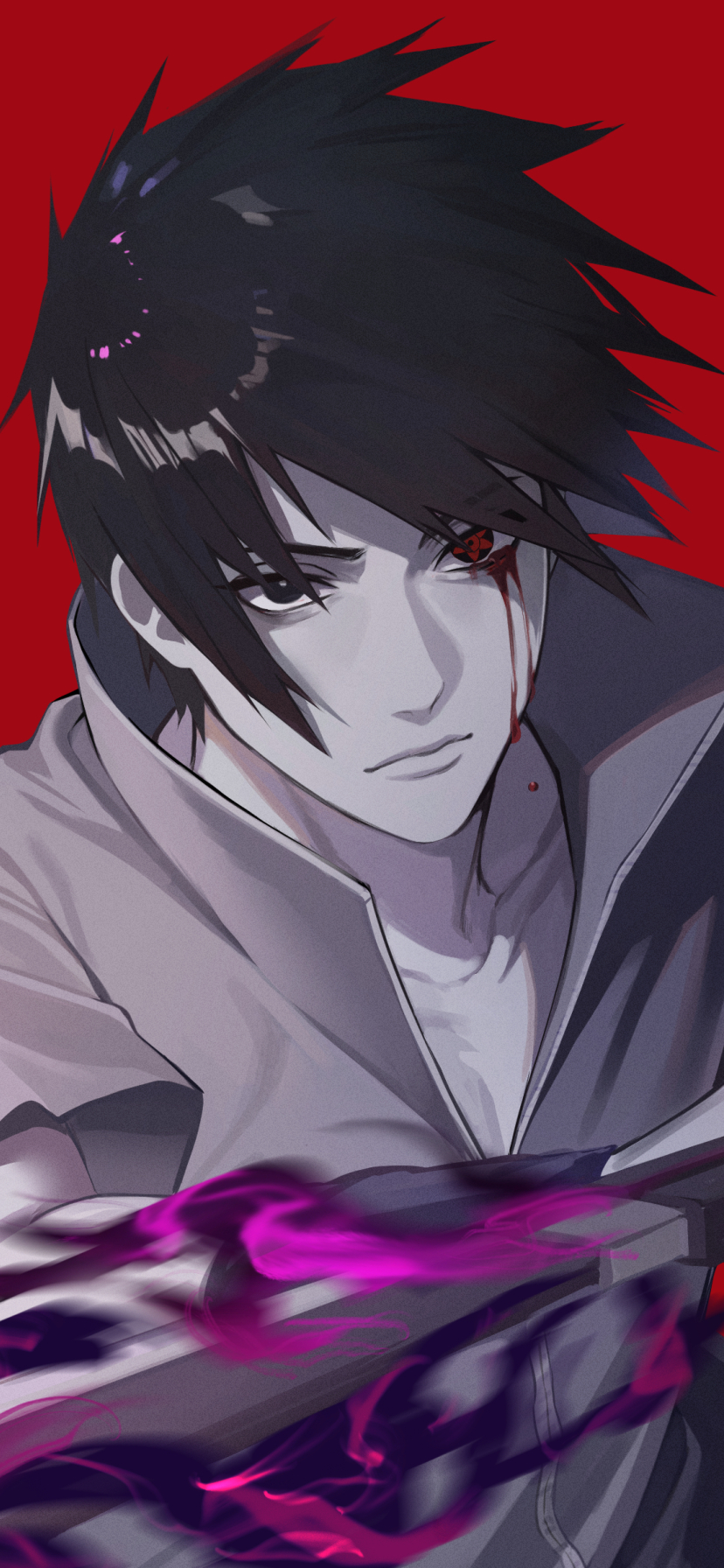 828x1792 Sasuke Uchiha HD Naruto Minimal 828x1792 Resolution Wallpaper